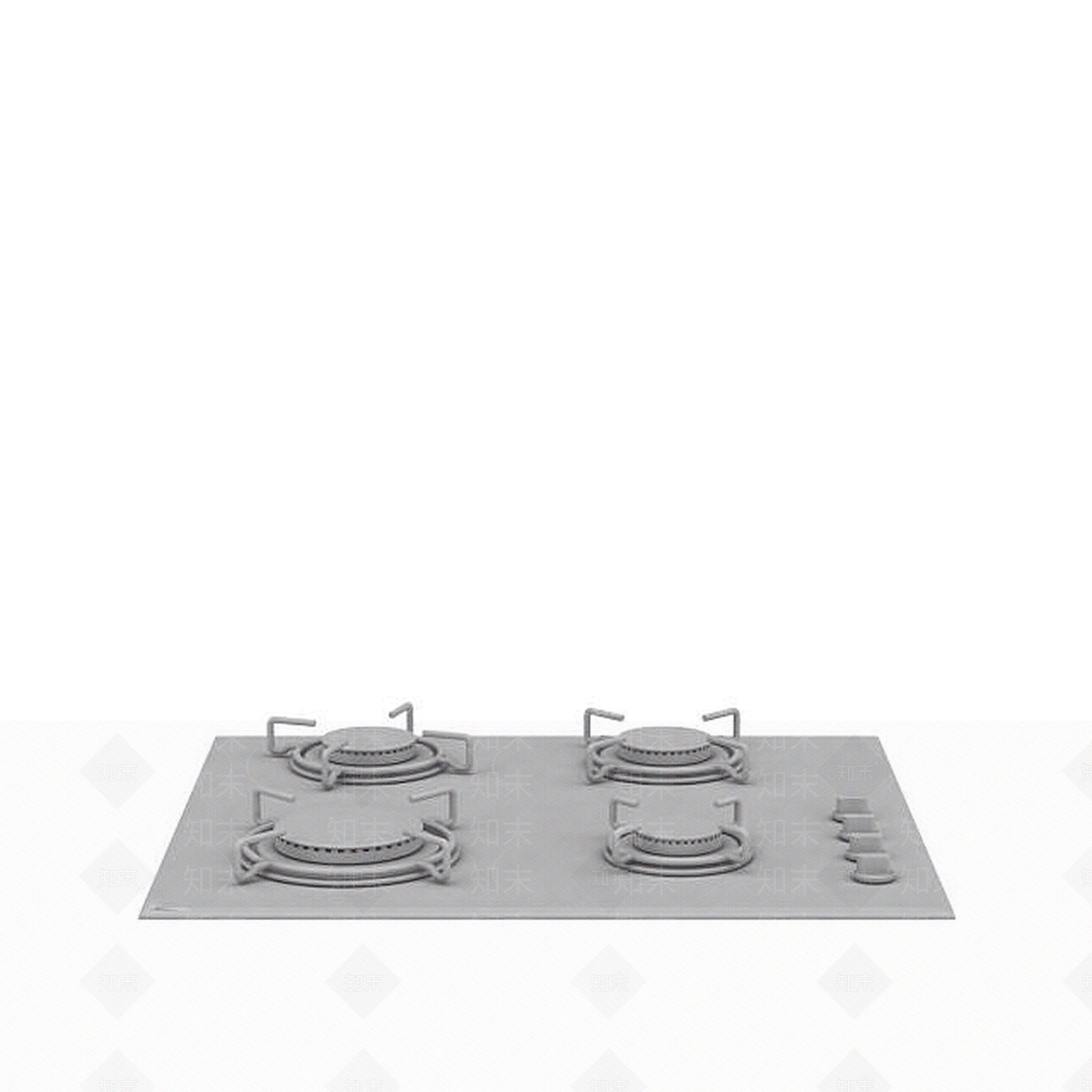 现代四头煤气灶3D模型下载【ID:1196347963】