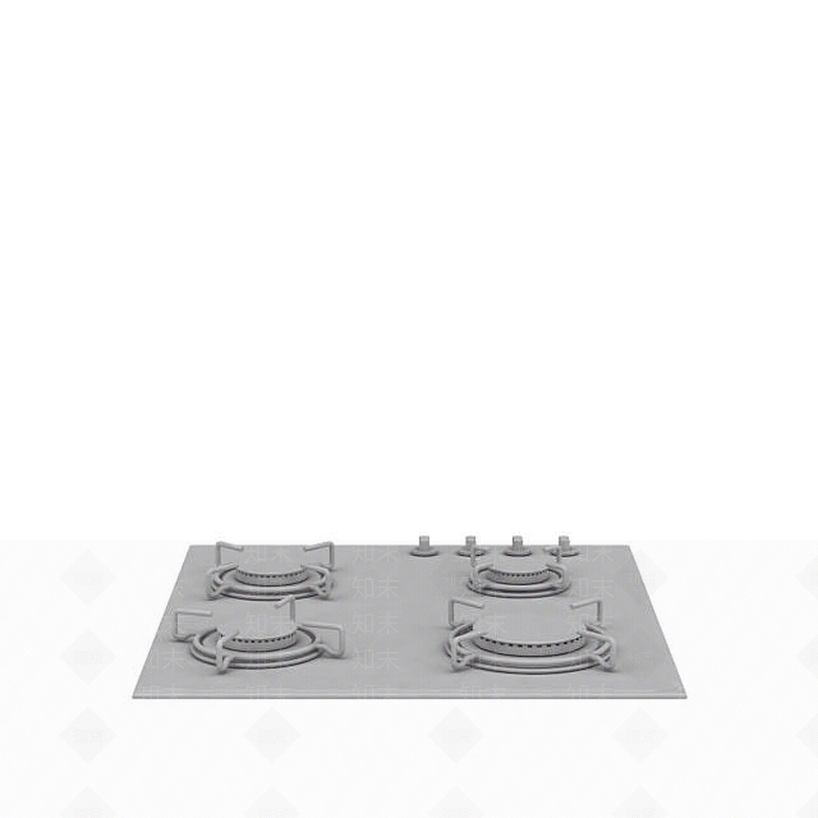 现代四头煤气灶3D模型下载【ID:1196347963】