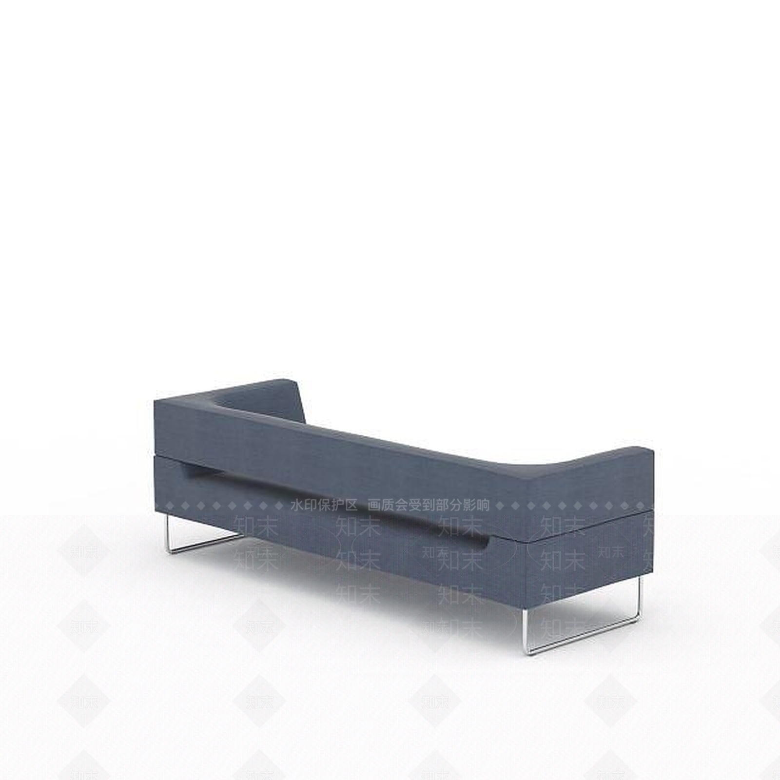 现代蓝色沙发3D模型下载【ID:1196348049】