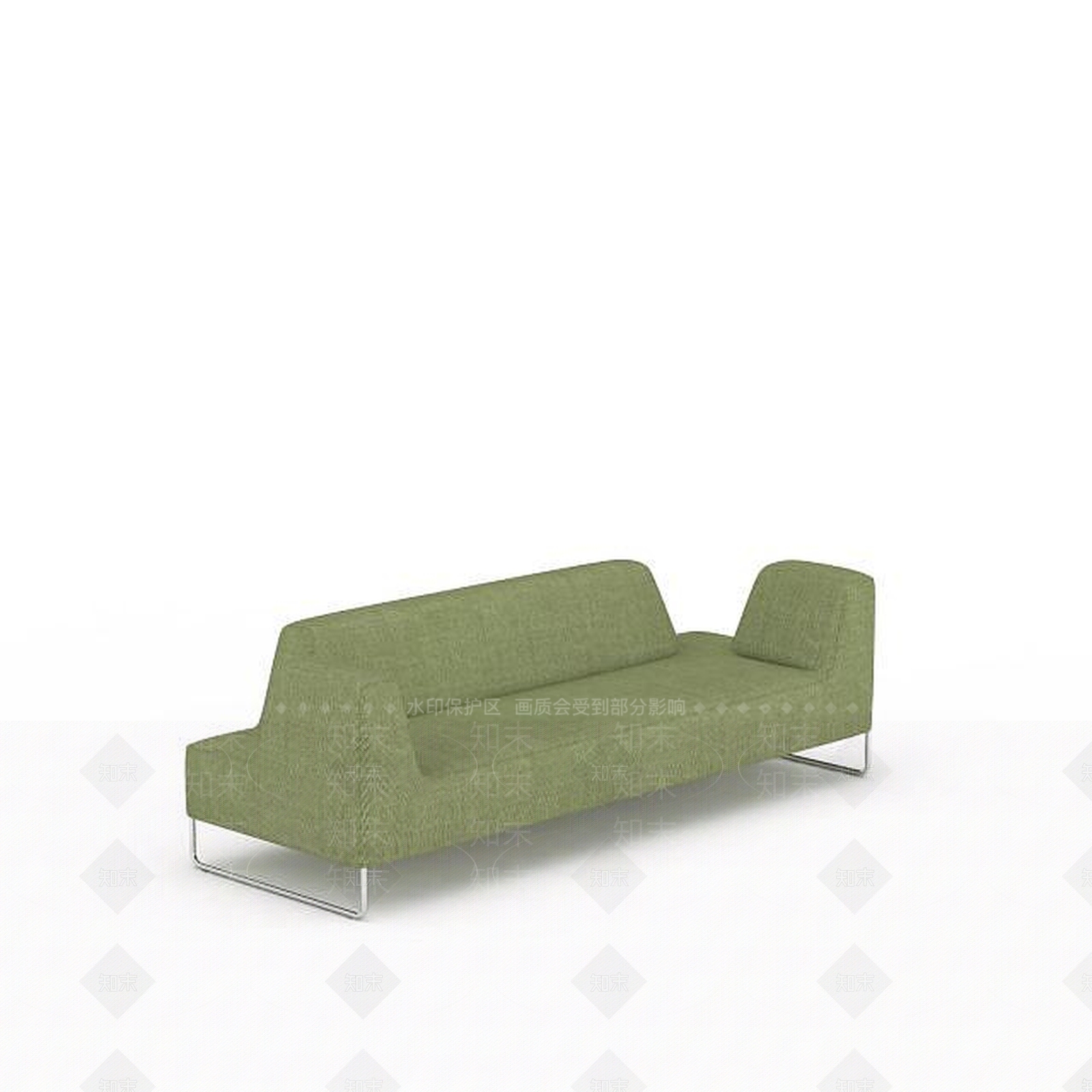 现代绿色沙发3D模型下载【ID:1196348124】
