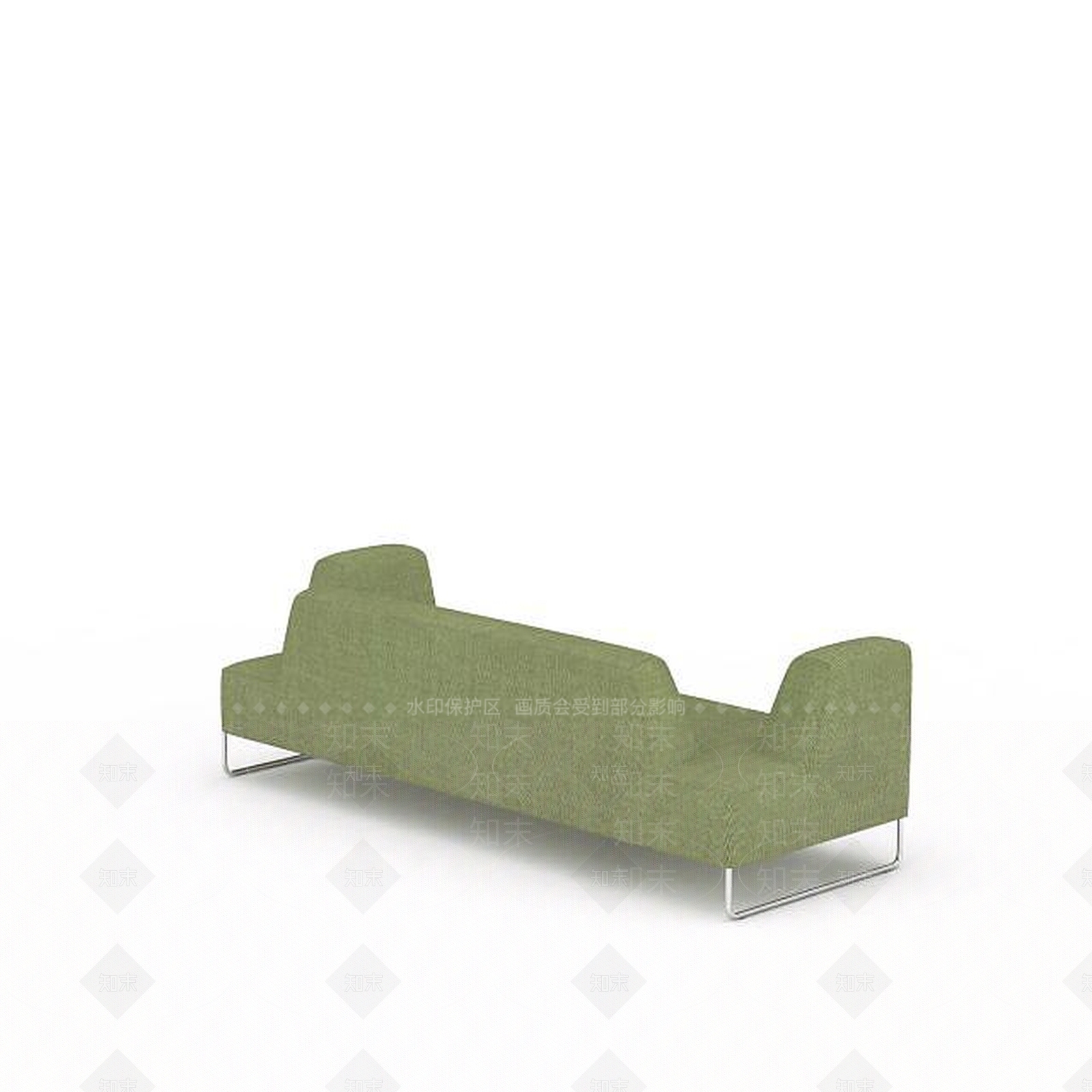 现代绿色沙发3D模型下载【ID:1196348124】