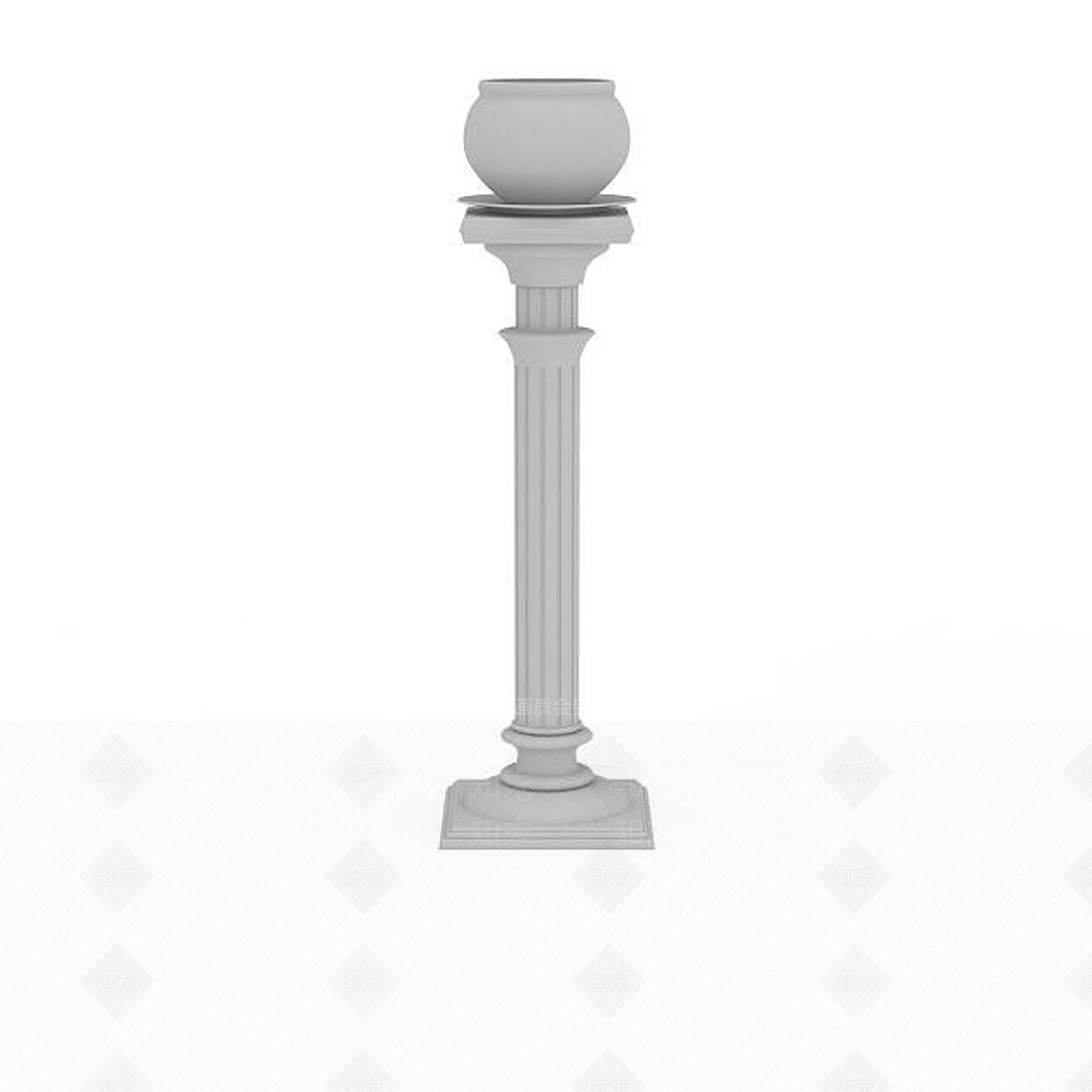 现代石膏柱子摆件3D模型下载【ID:1196352385】