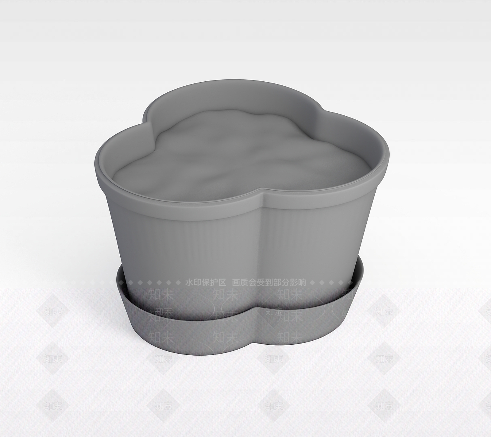 现代陶瓷花盆3D模型下载【ID:1196352346】