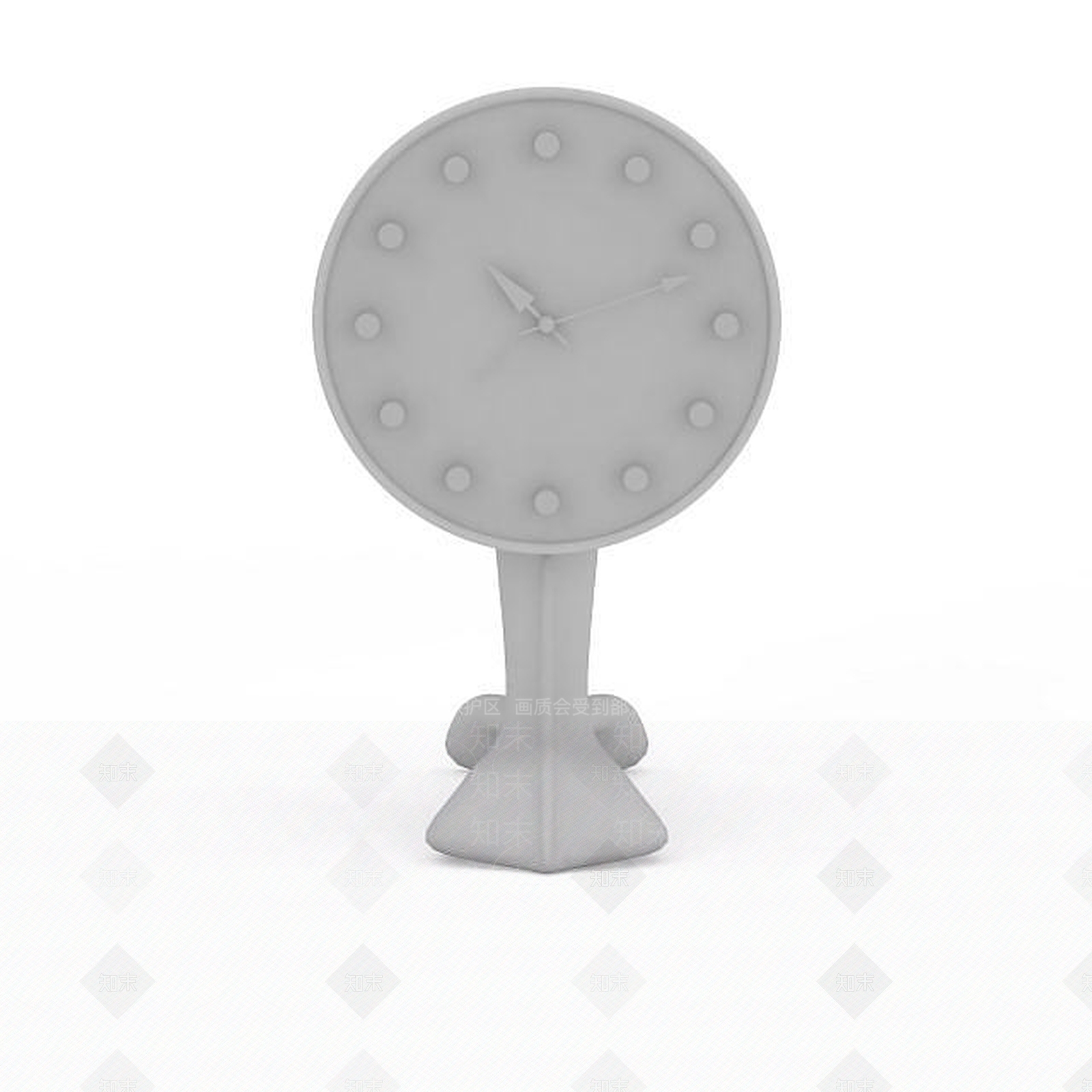 现代可爱钟表3D模型下载【ID:1196352486】