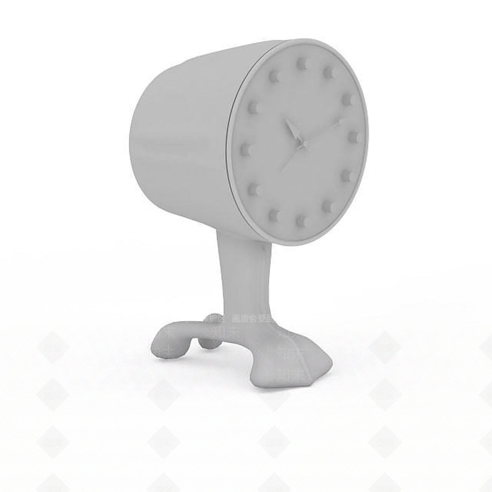 现代可爱钟表3D模型下载【ID:1196352486】