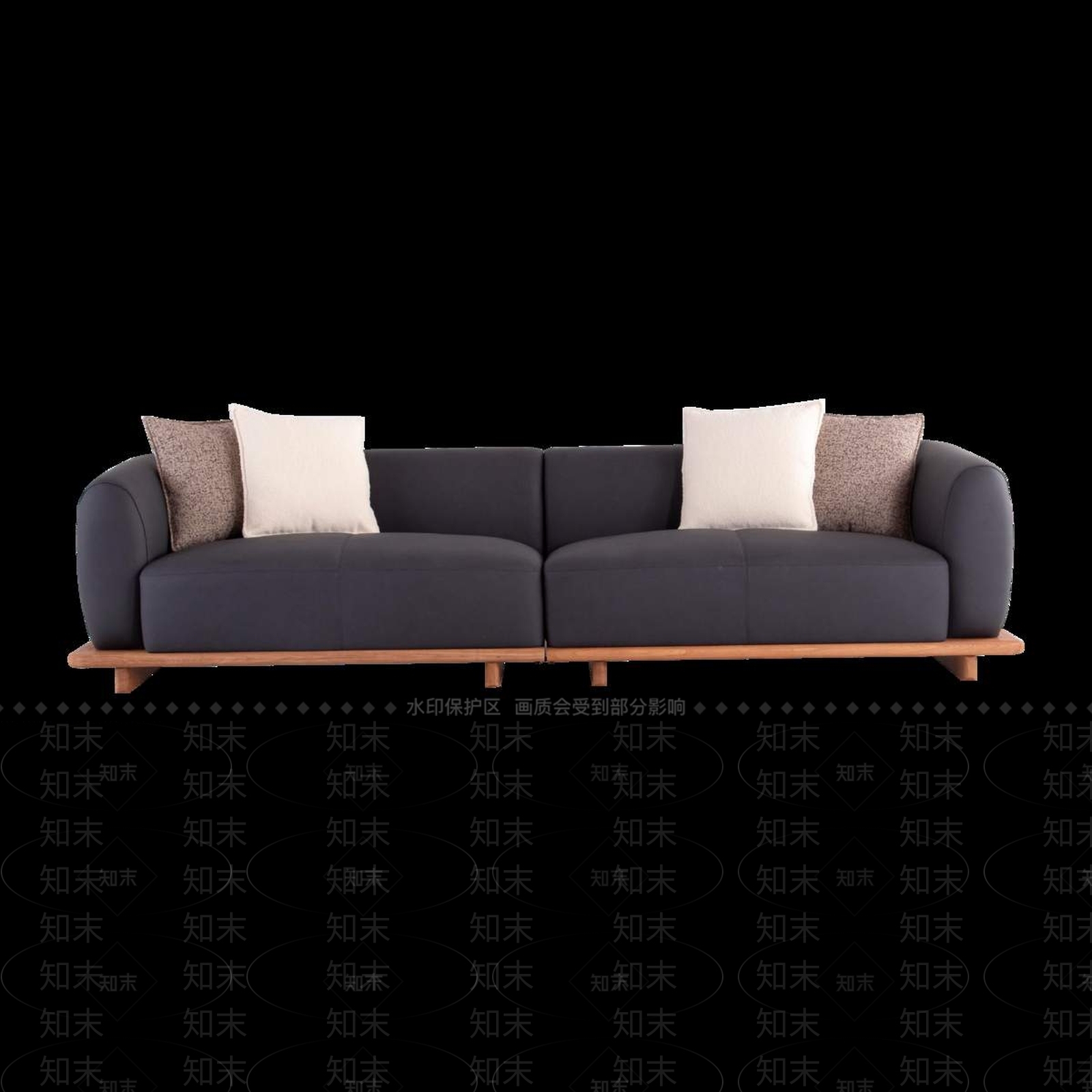 现代法式双人沙发3D模型下载【ID:1196352618】