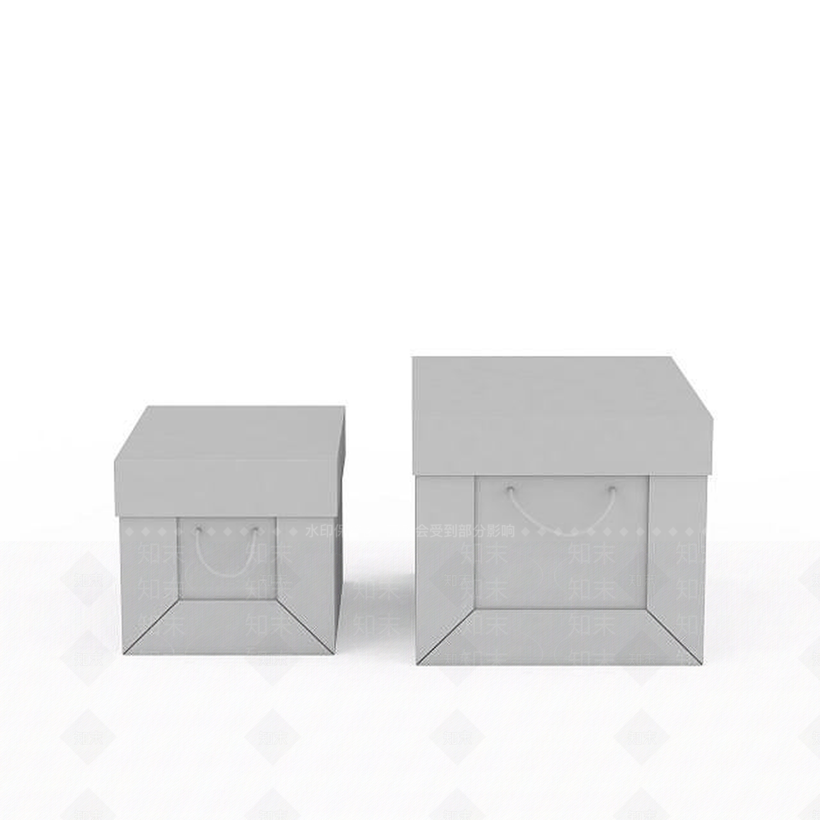 现代方形收纳盒3D模型下载【ID:1196352633】