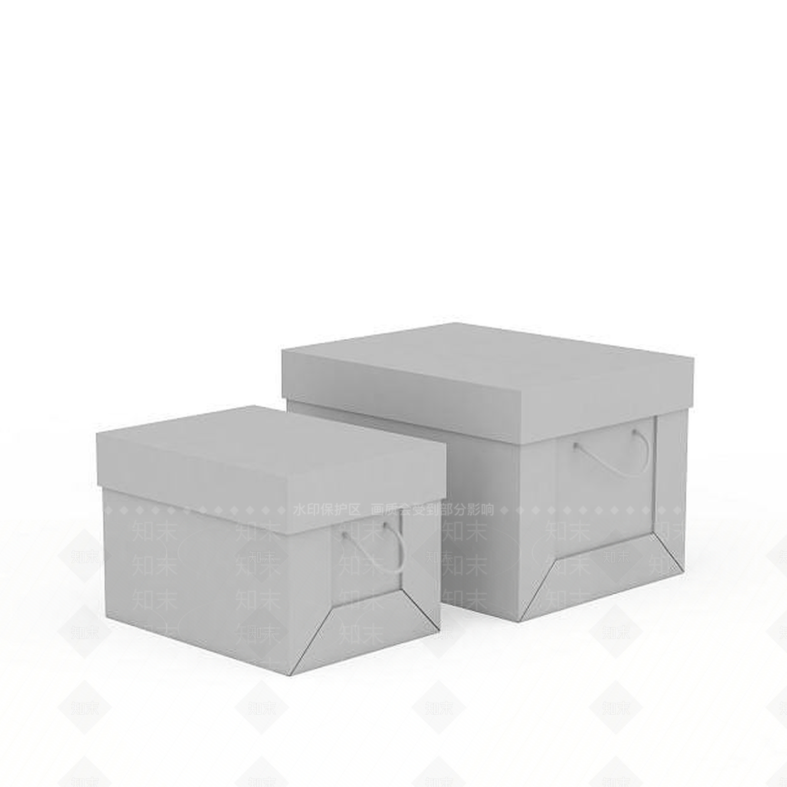 现代方形收纳盒3D模型下载【ID:1196352633】