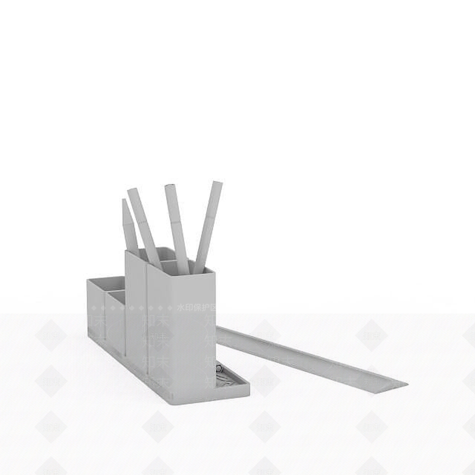 现代笔筒组合3D模型下载【ID:1196352785】