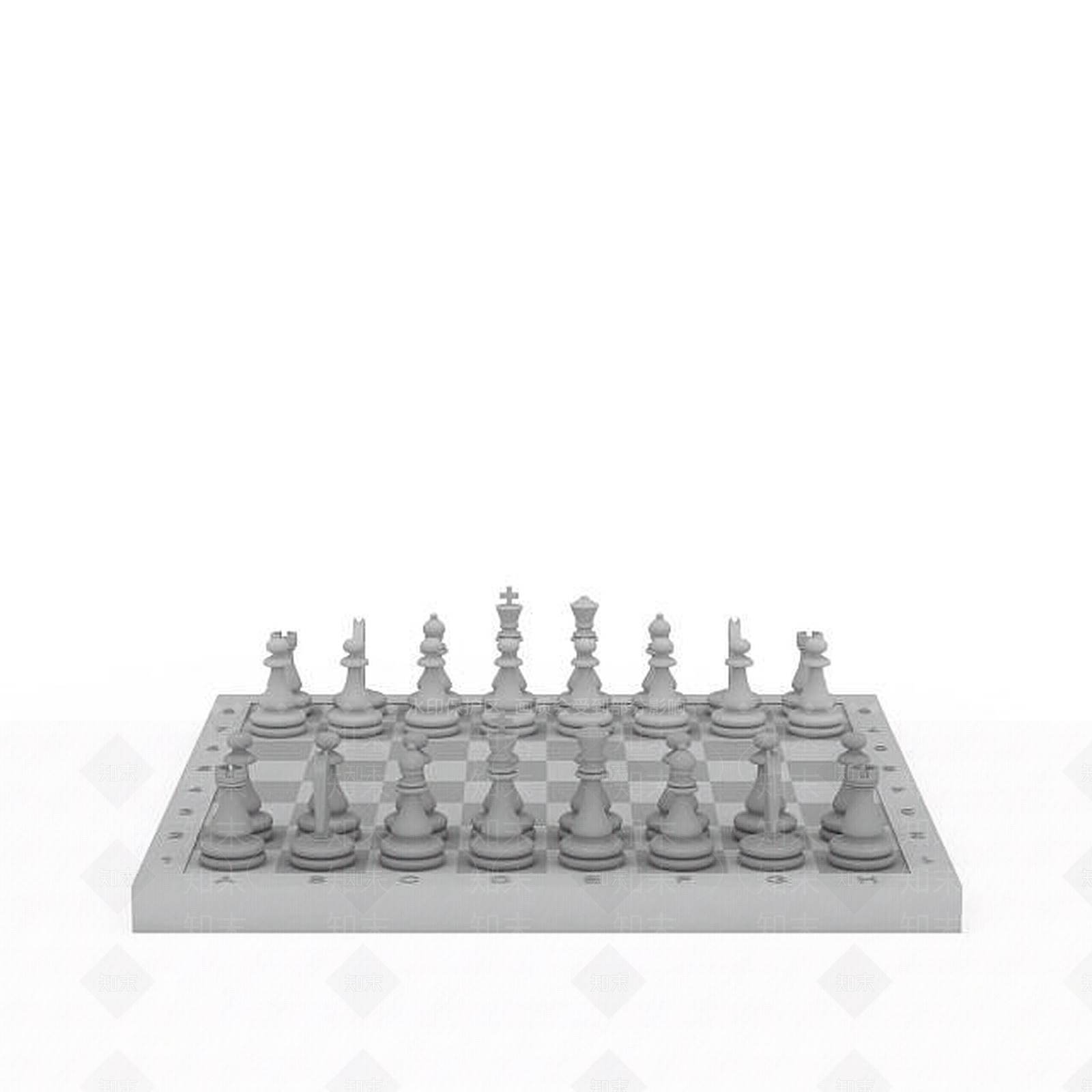 现代国际象棋3D模型下载【ID:1196352737】