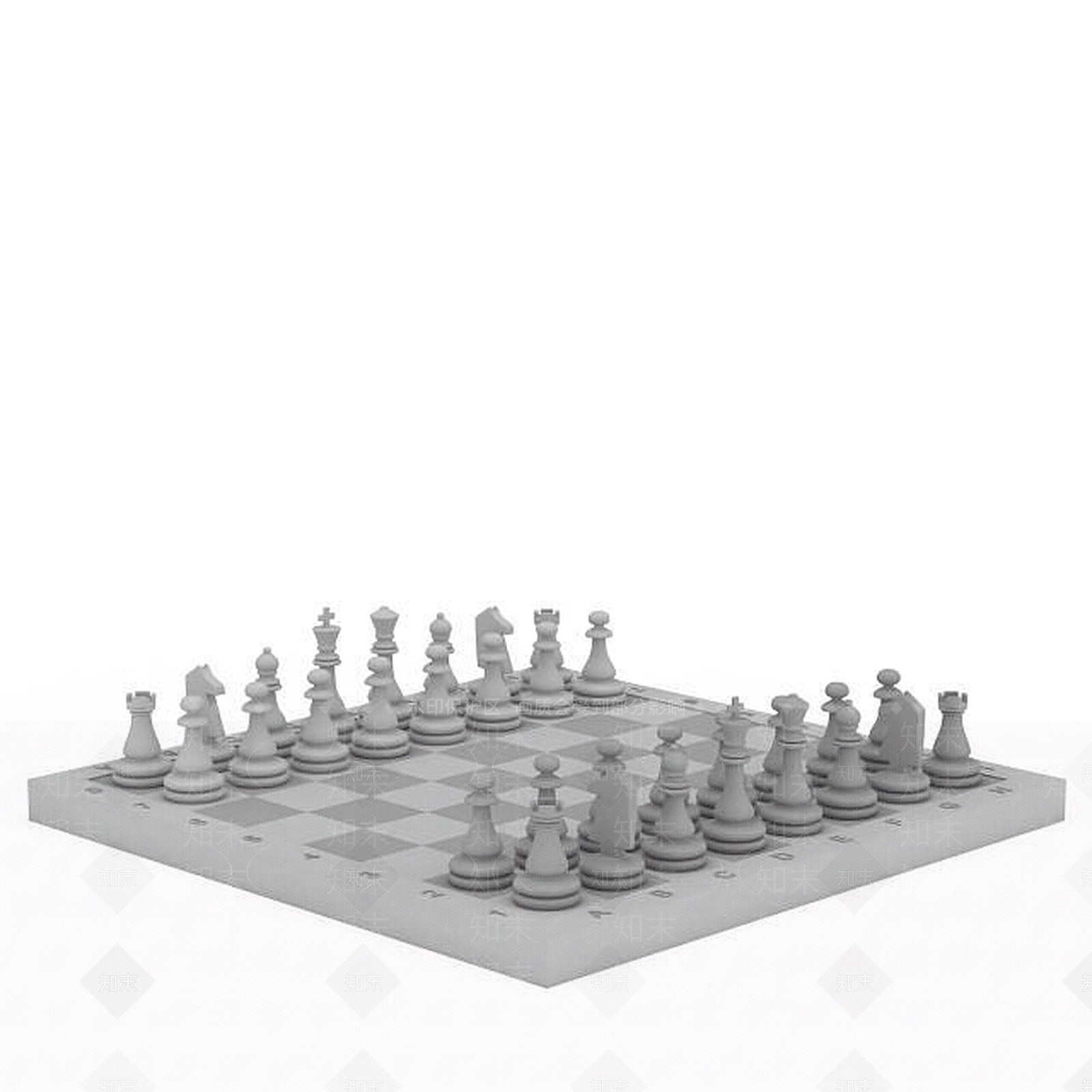 现代国际象棋3D模型下载【ID:1196352737】