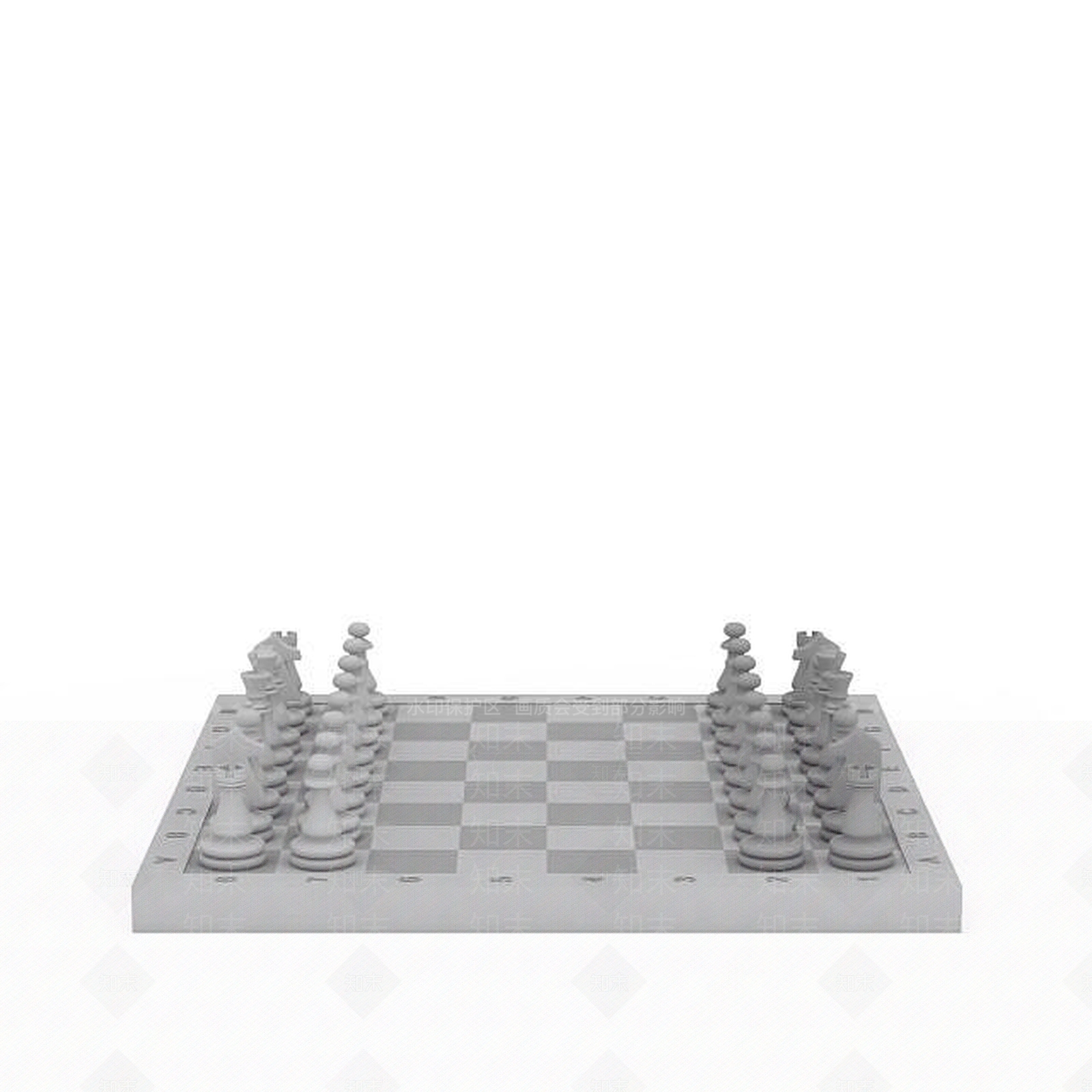 现代国际象棋3D模型下载【ID:1196352737】