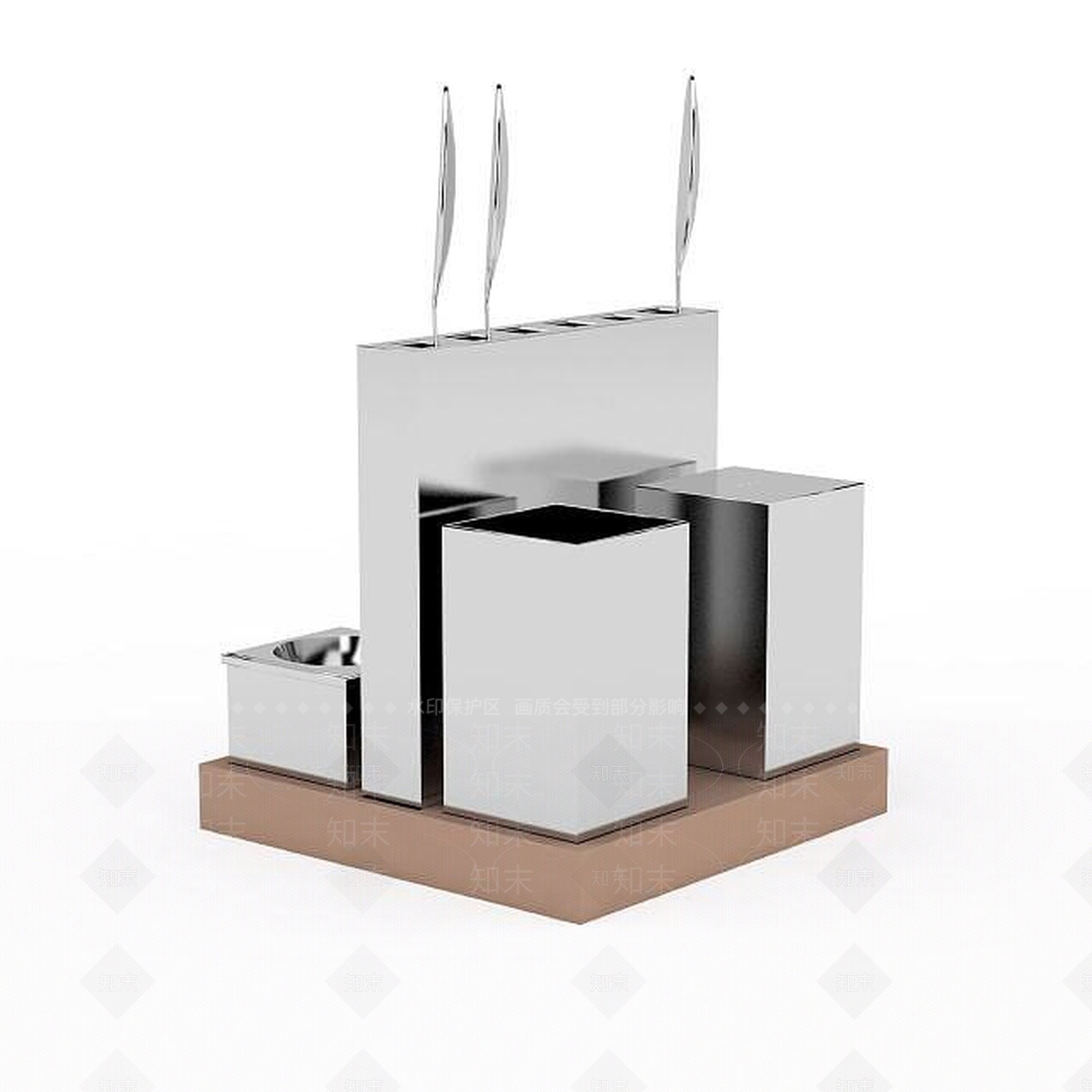 现代厨房置物架3D模型下载【ID:1196353426】