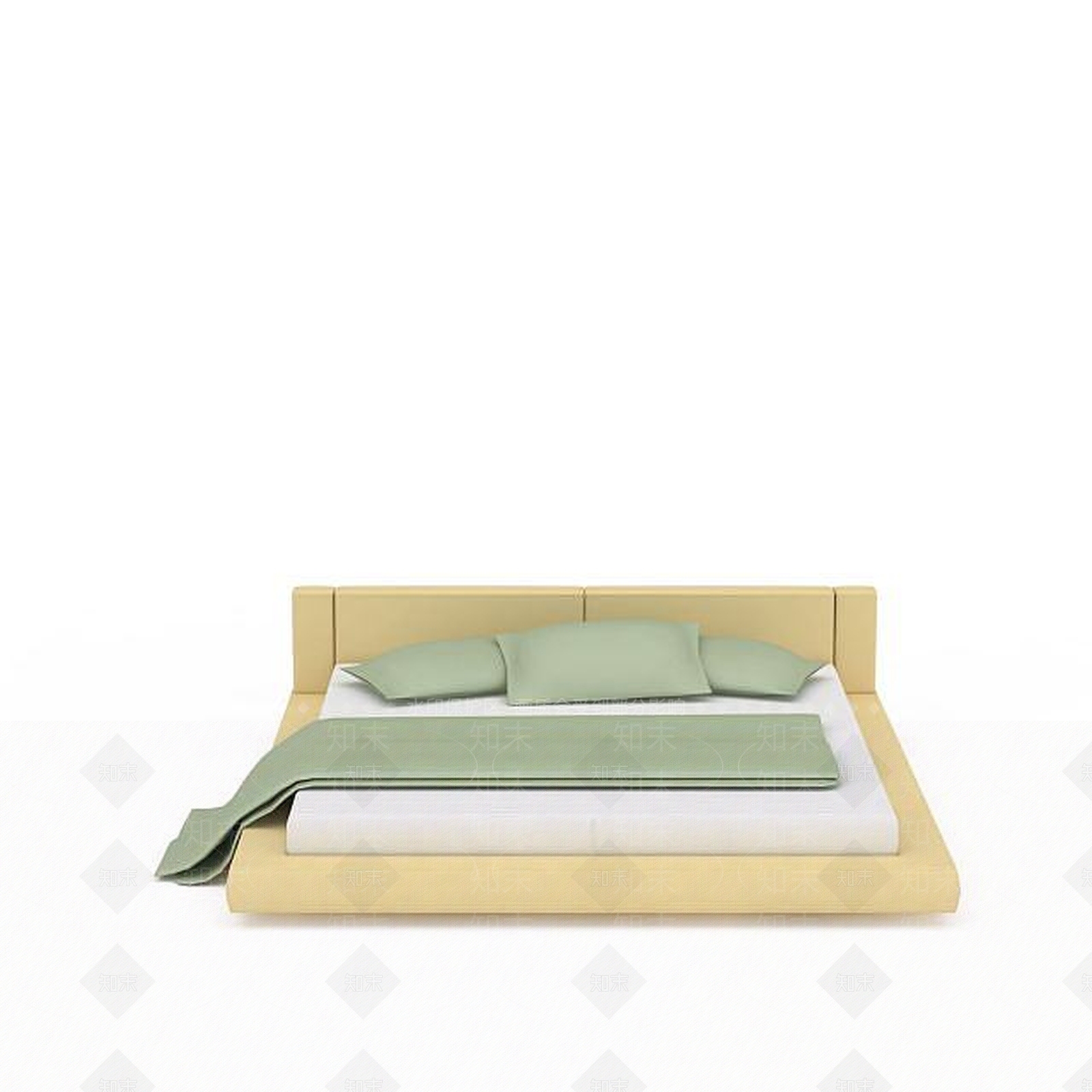 现代矮床3D模型下载【ID:1196353537】