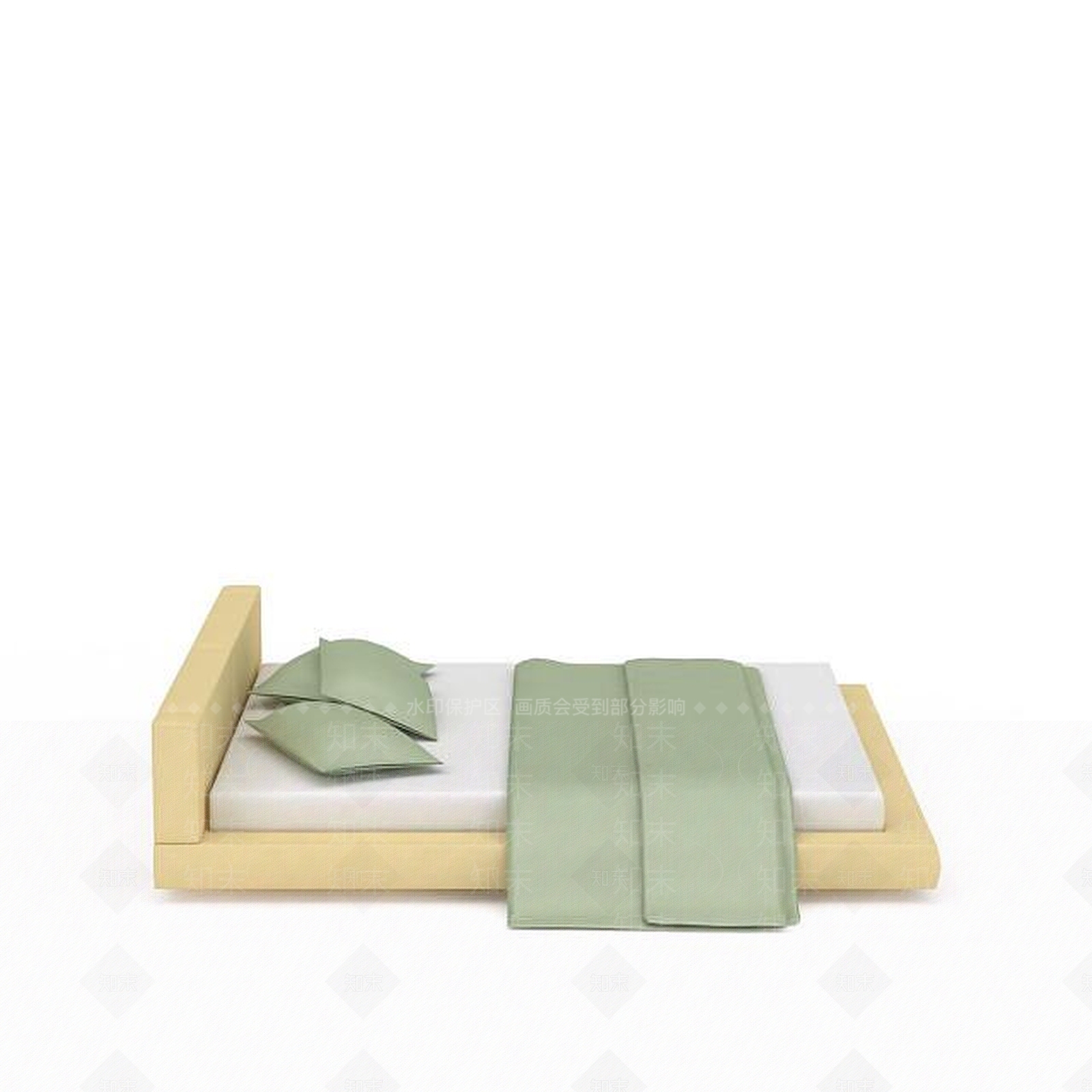 现代矮床3D模型下载【ID:1196353537】