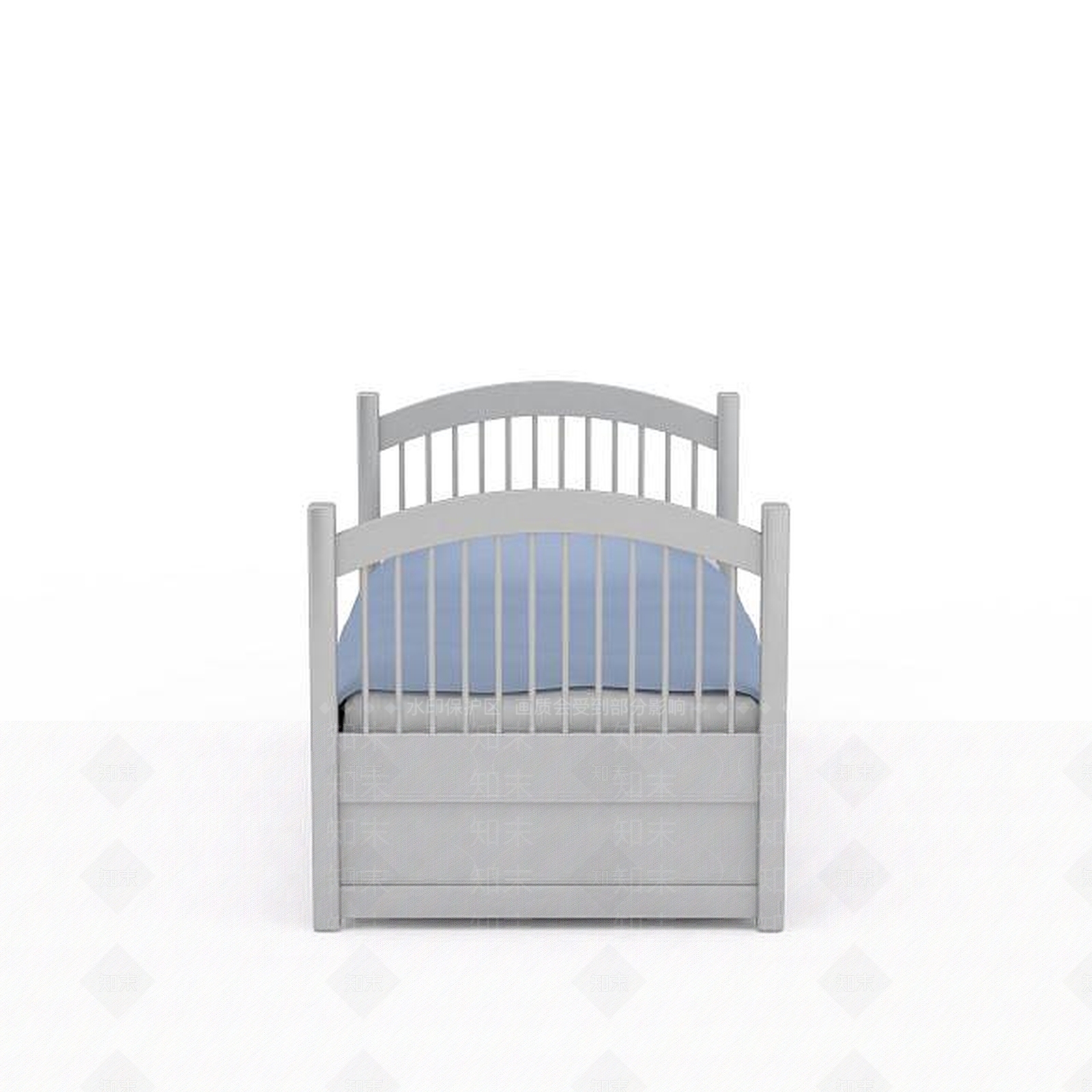 现代实木单人床3D模型下载【ID:1196354932】