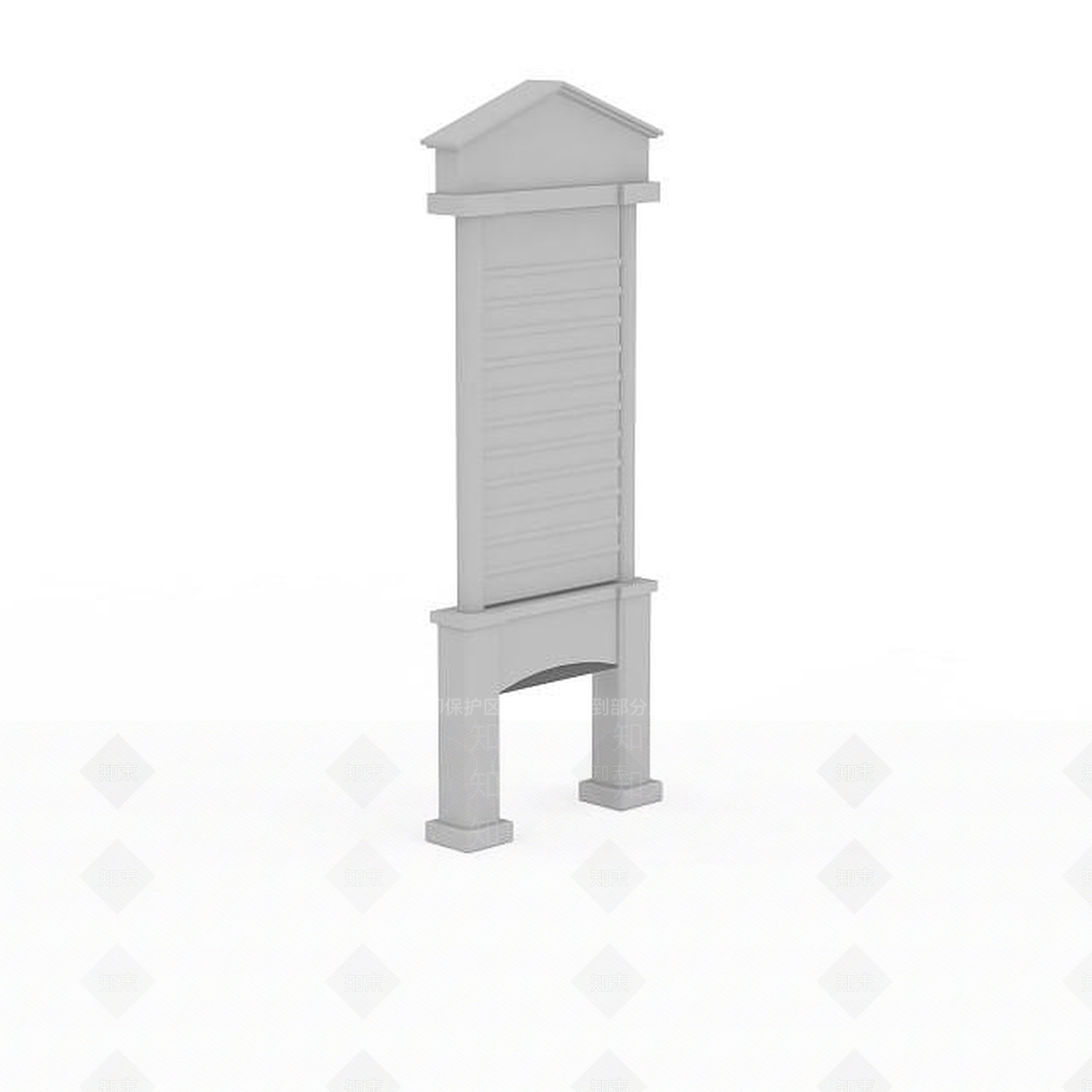 现代木质告示牌3D模型下载【ID:1196355175】