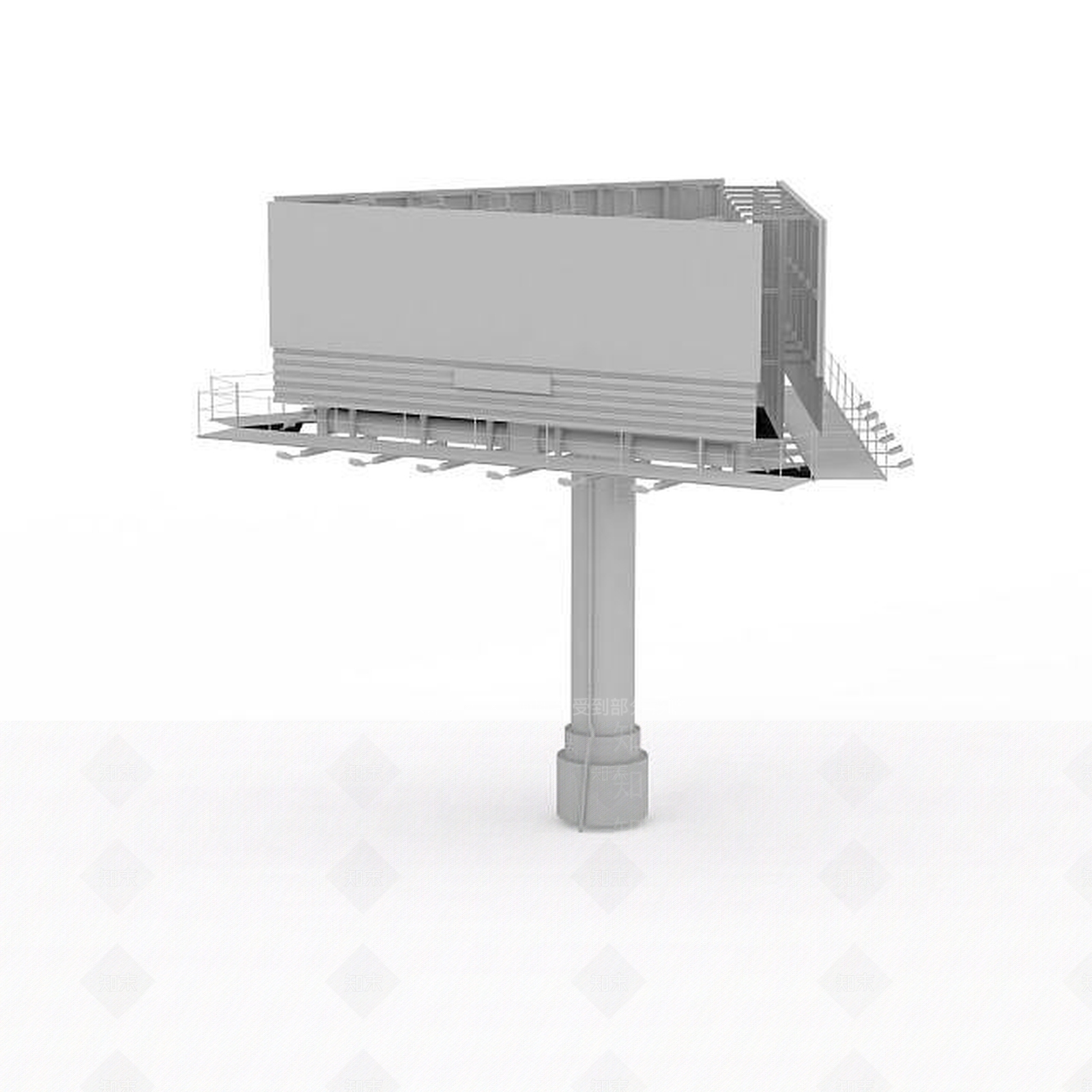 现代大型广告牌3D模型下载【ID:1196355188】