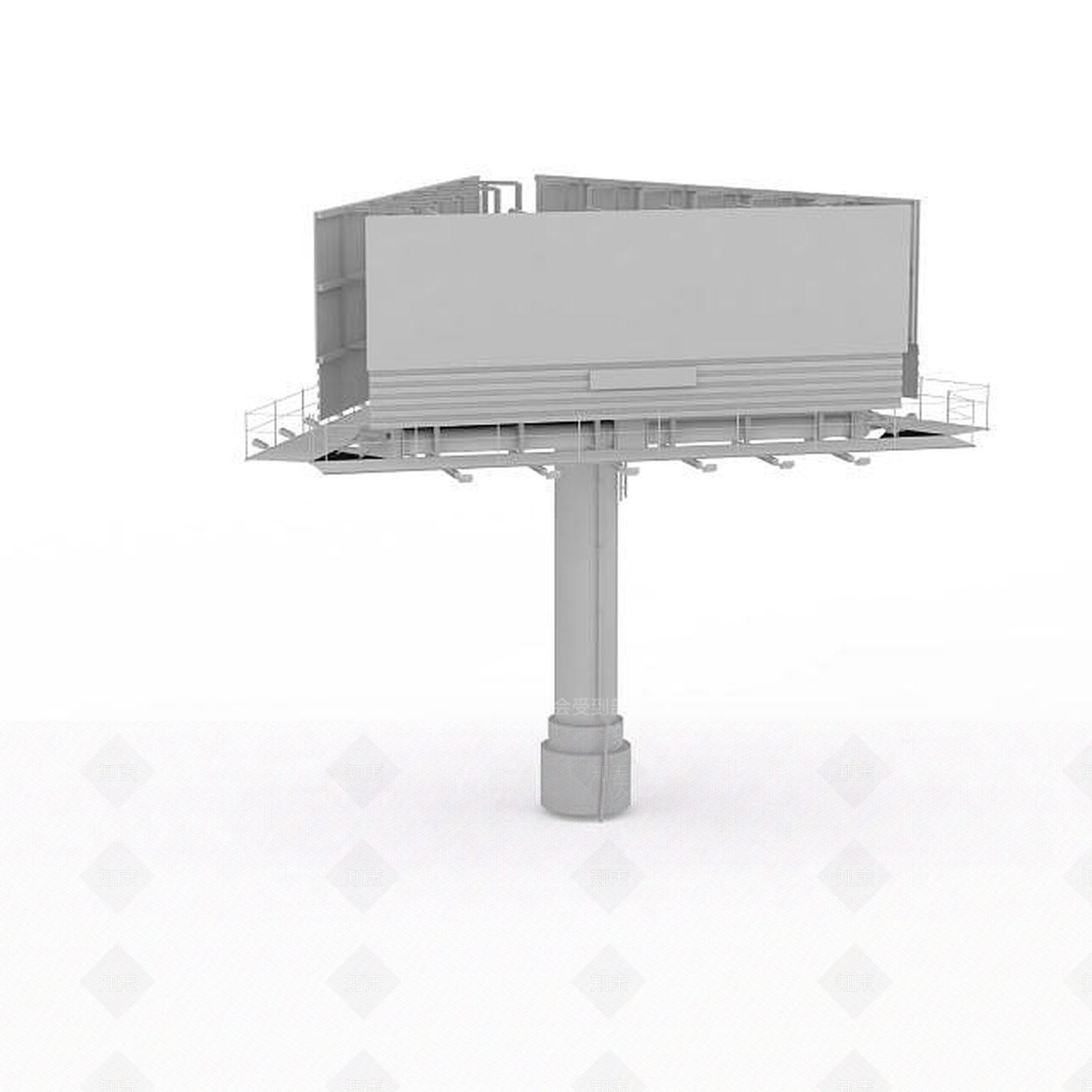 现代大型广告牌3D模型下载【ID:1196355188】