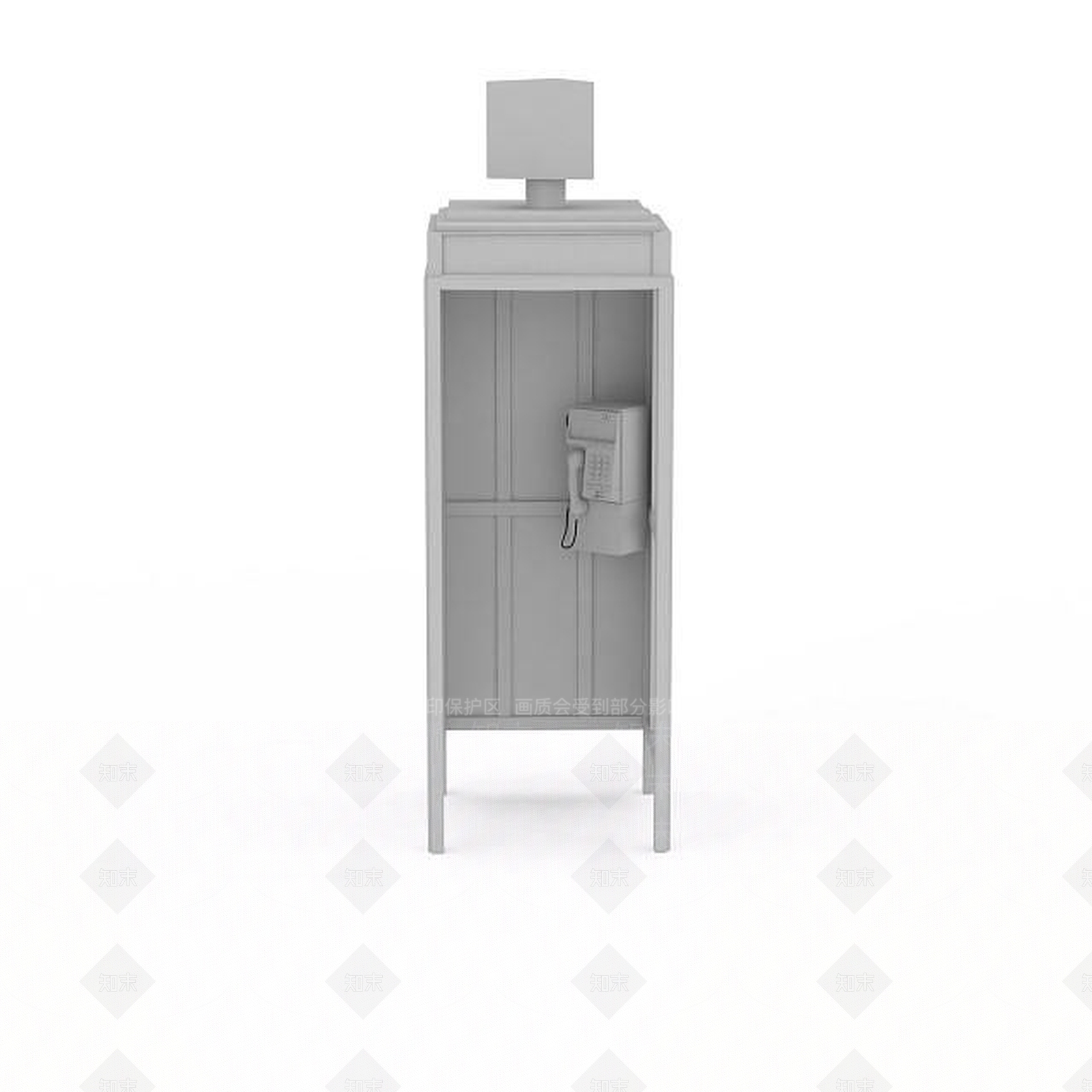 现代公共电话亭3D模型下载【ID:1196355277】