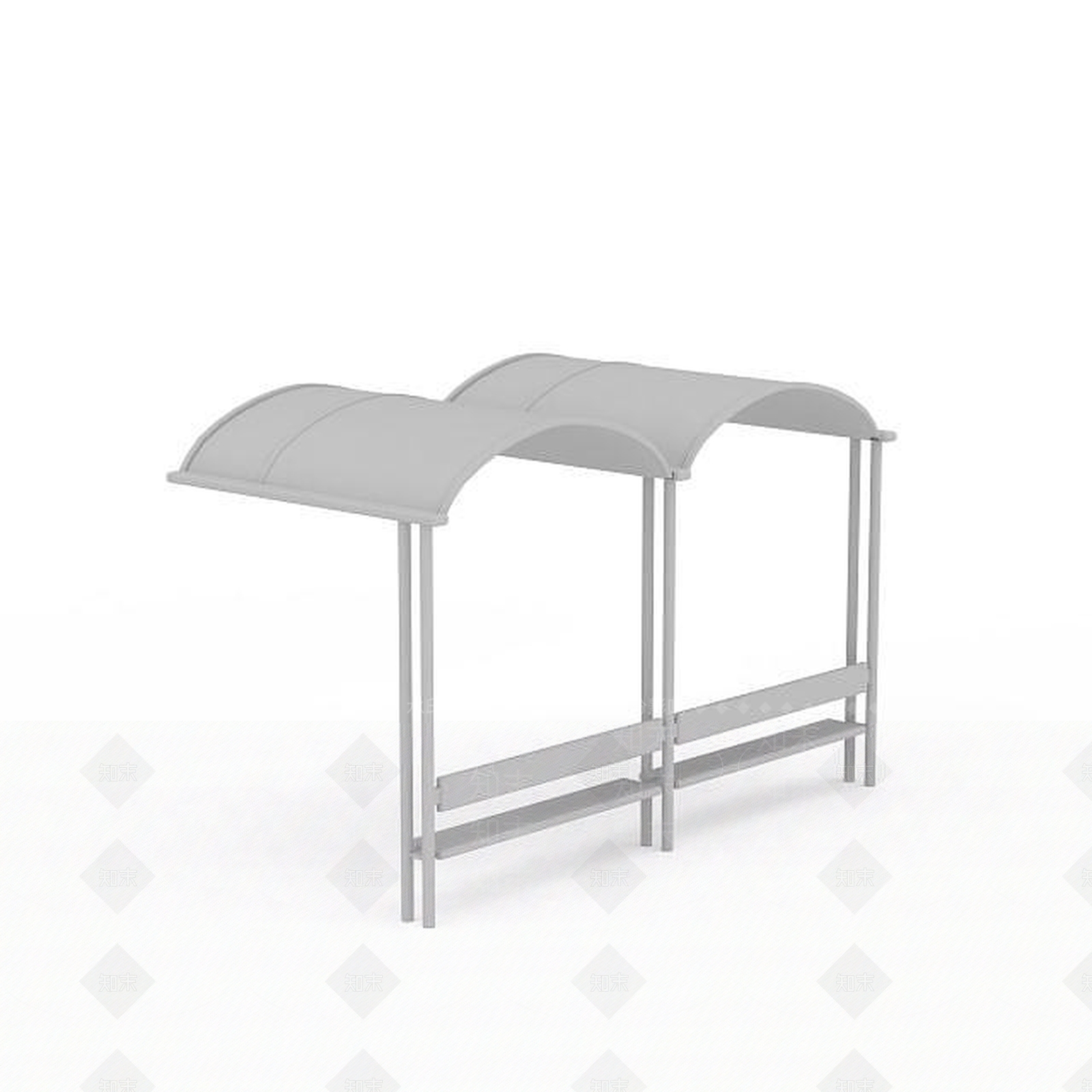 现代公交候车站3D模型下载【ID:1196355320】