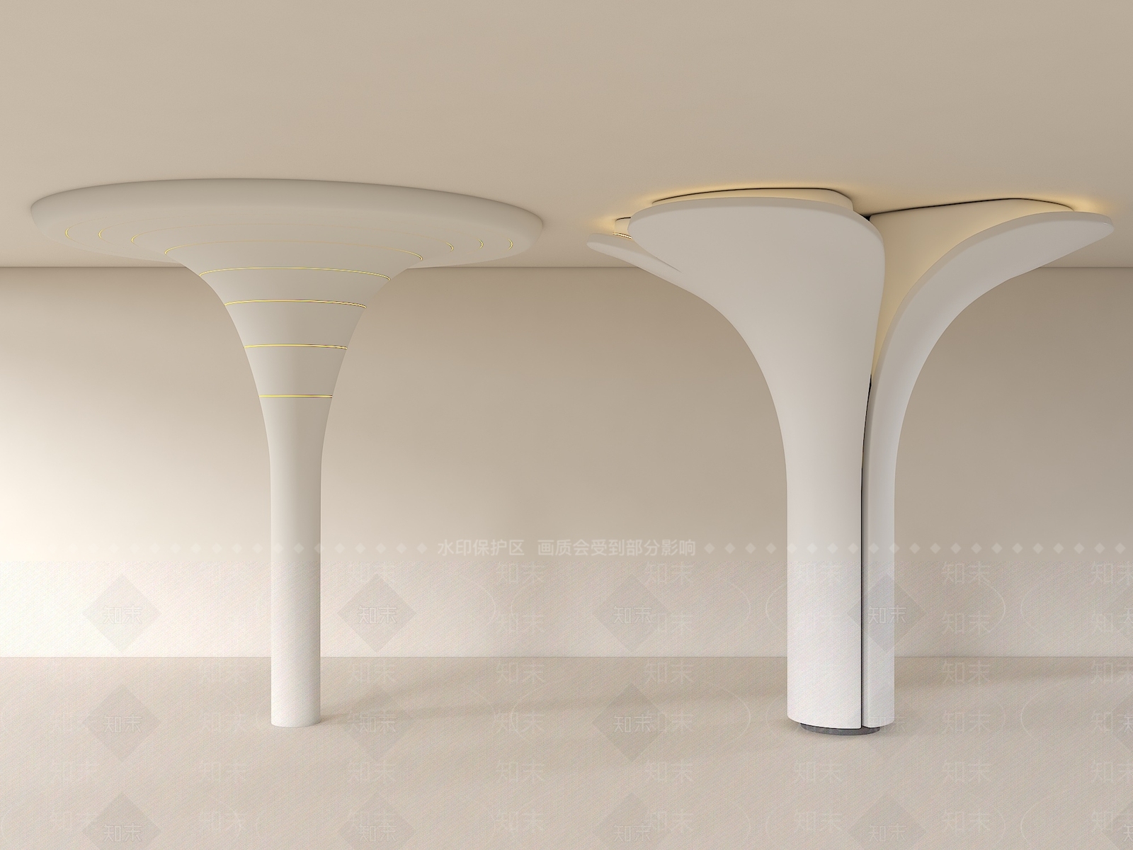 现代柱子3D模型下载【ID:1196355399】