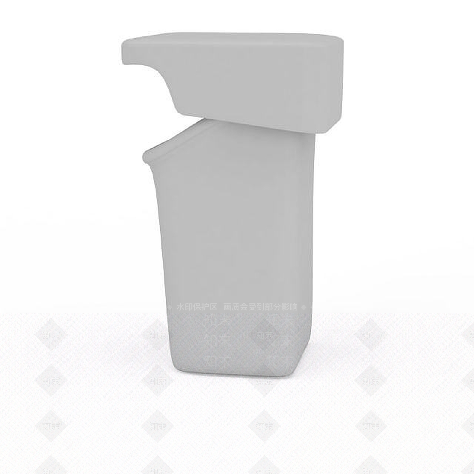 现代路边垃圾桶3D模型下载【ID:1196355406】