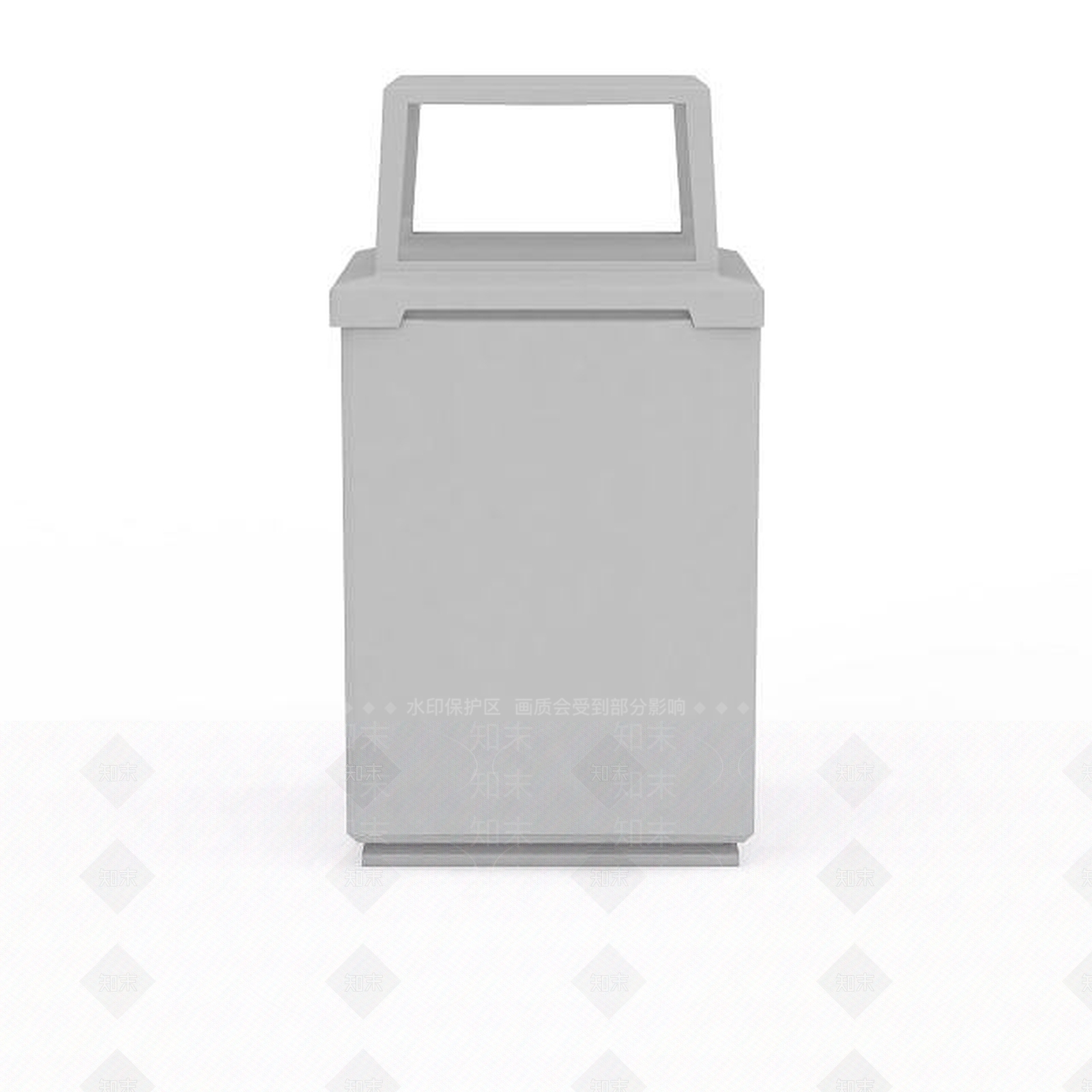 现代方形垃圾桶3D模型下载【ID:1196355428】