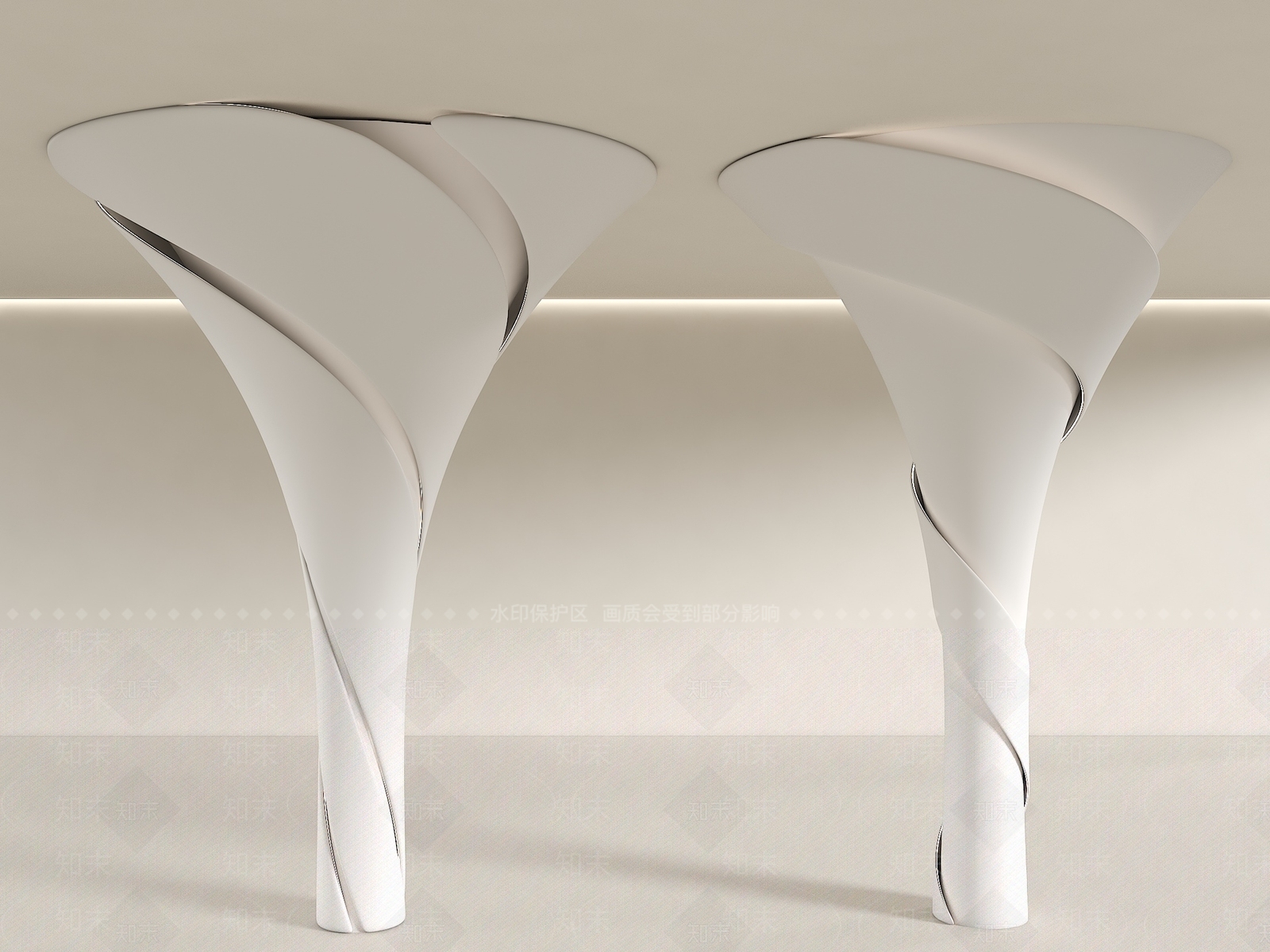 现代柱子3D模型下载【ID:1196356443】
