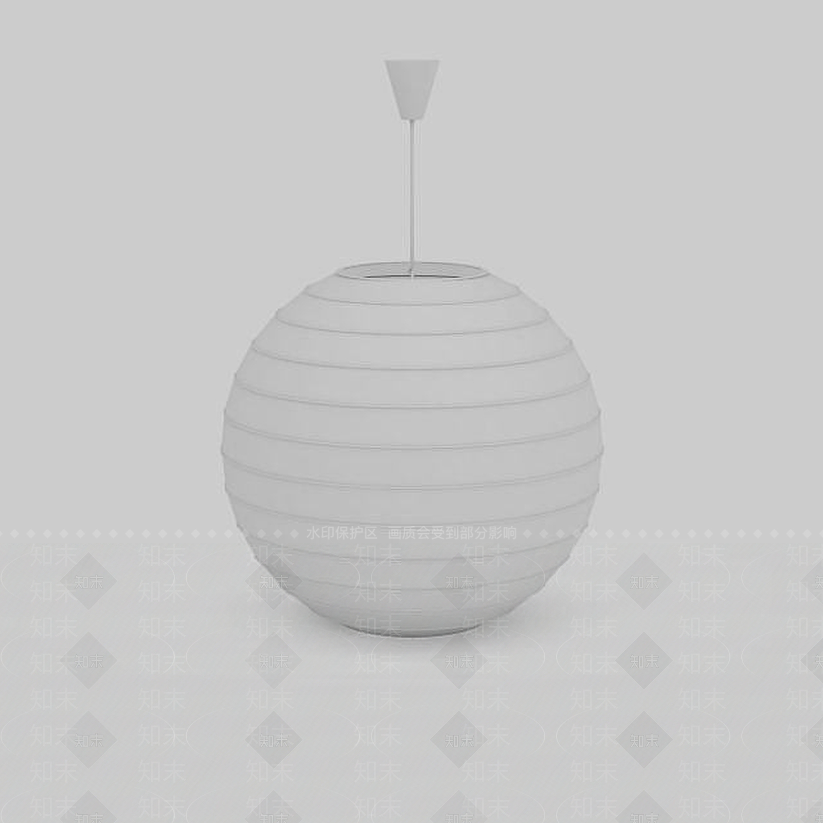 现代圆形吊灯3D模型下载【ID:1196356490】