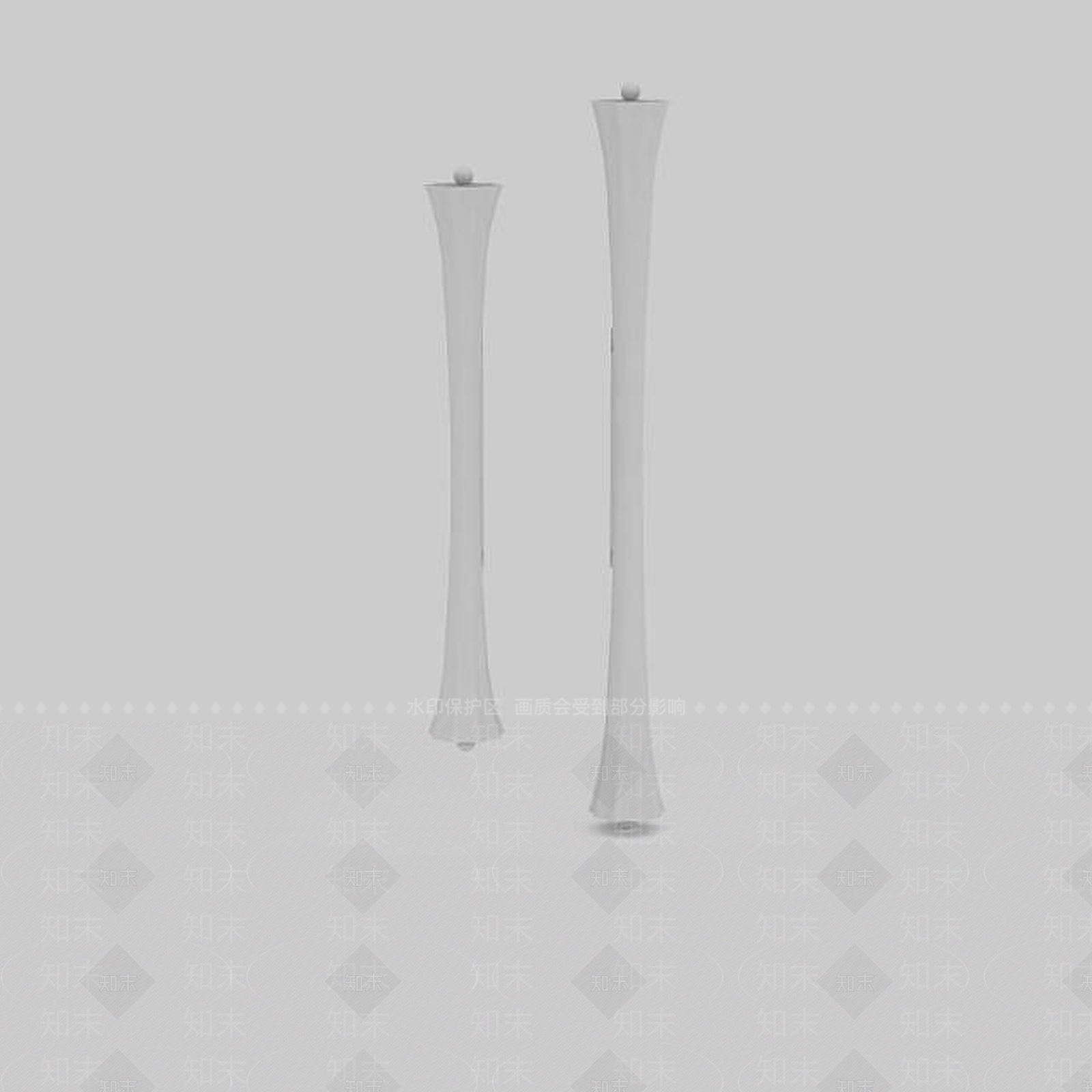 现代立柱形灯3D模型下载【ID:1196356425】