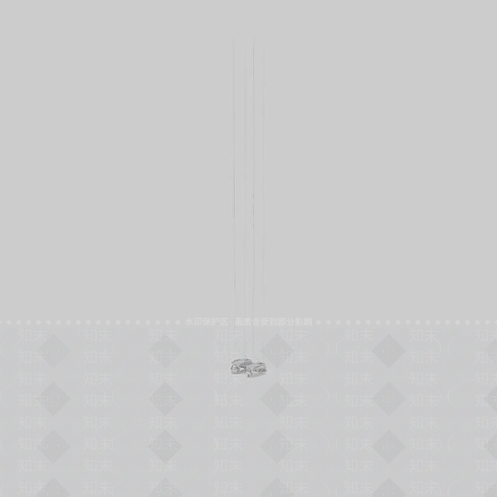 现代细长吸顶灯3D模型下载【ID:1196356752】