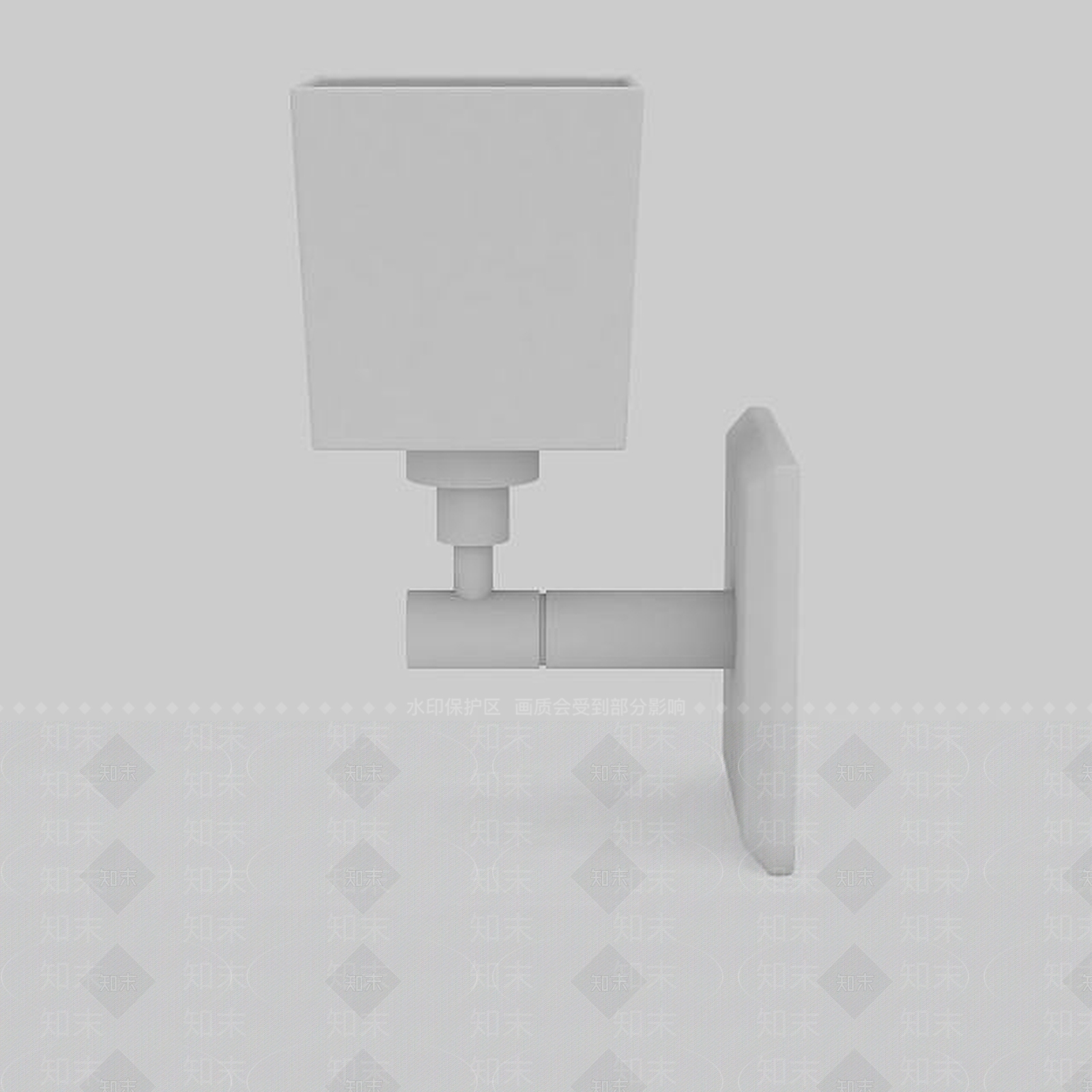 现代方形过道壁灯3D模型下载【ID:1196356858】