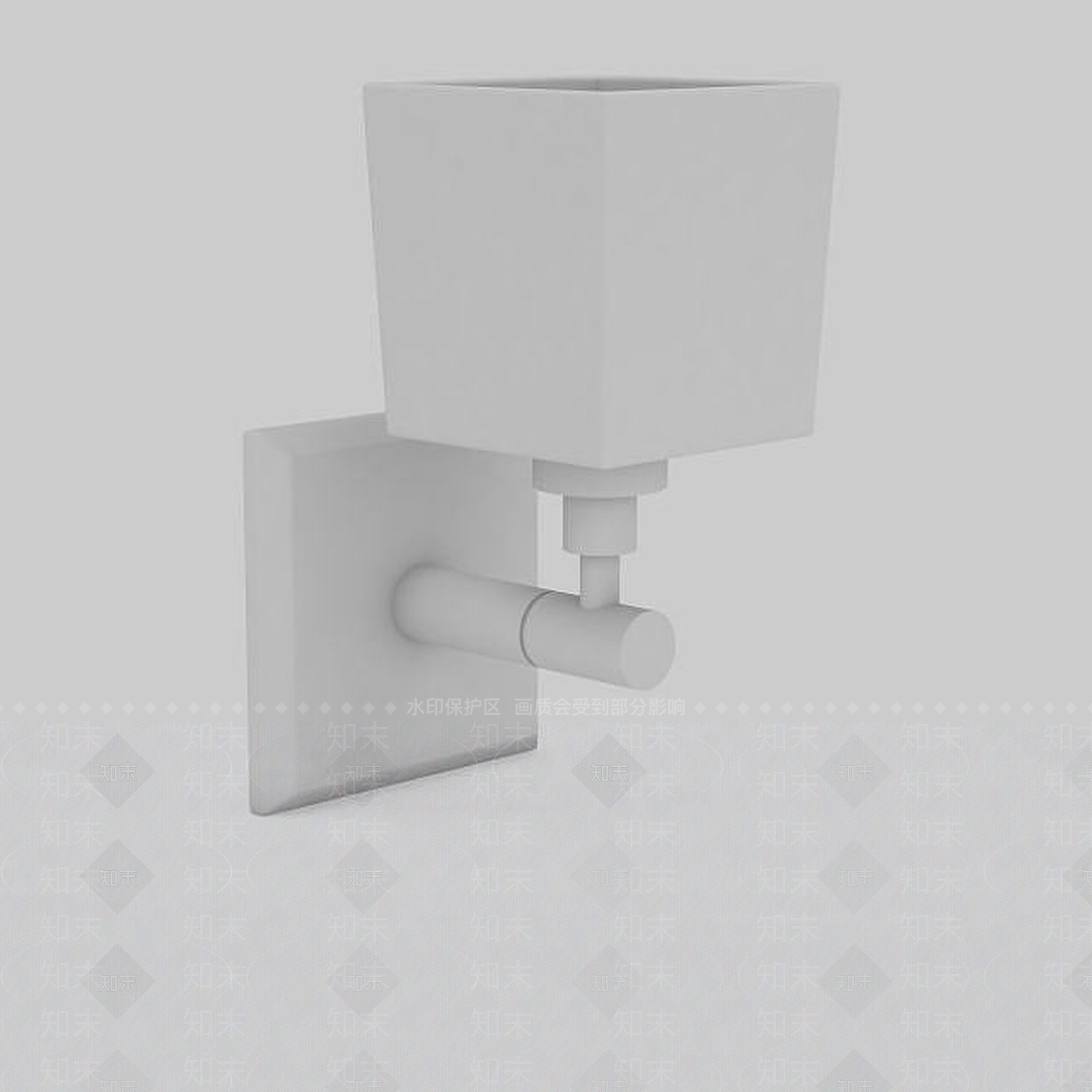 现代方形过道壁灯3D模型下载【ID:1196356858】