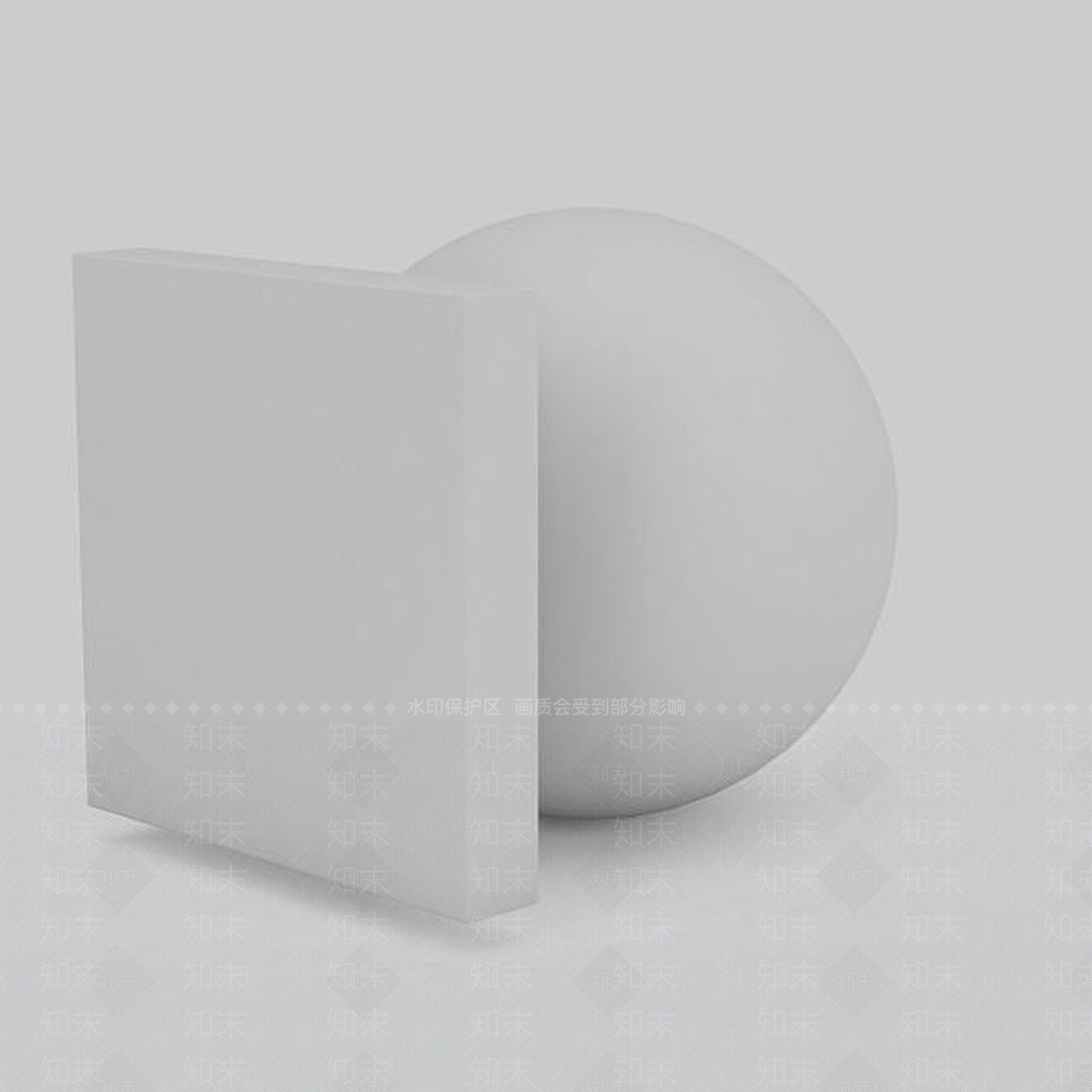 现代白色圆球灯3D模型下载【ID:1196357043】