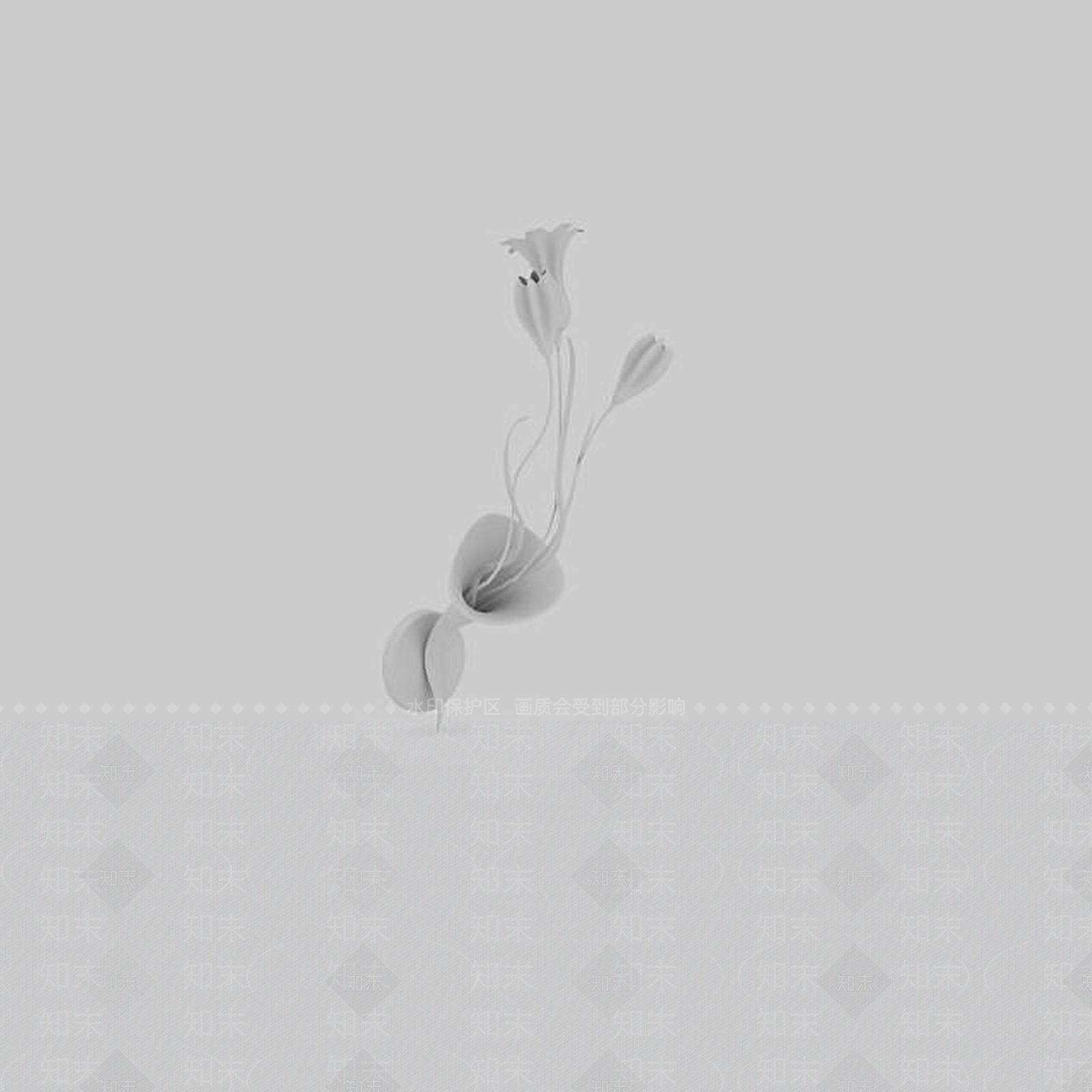 现代花朵状壁灯3D模型下载【ID:1196357213】