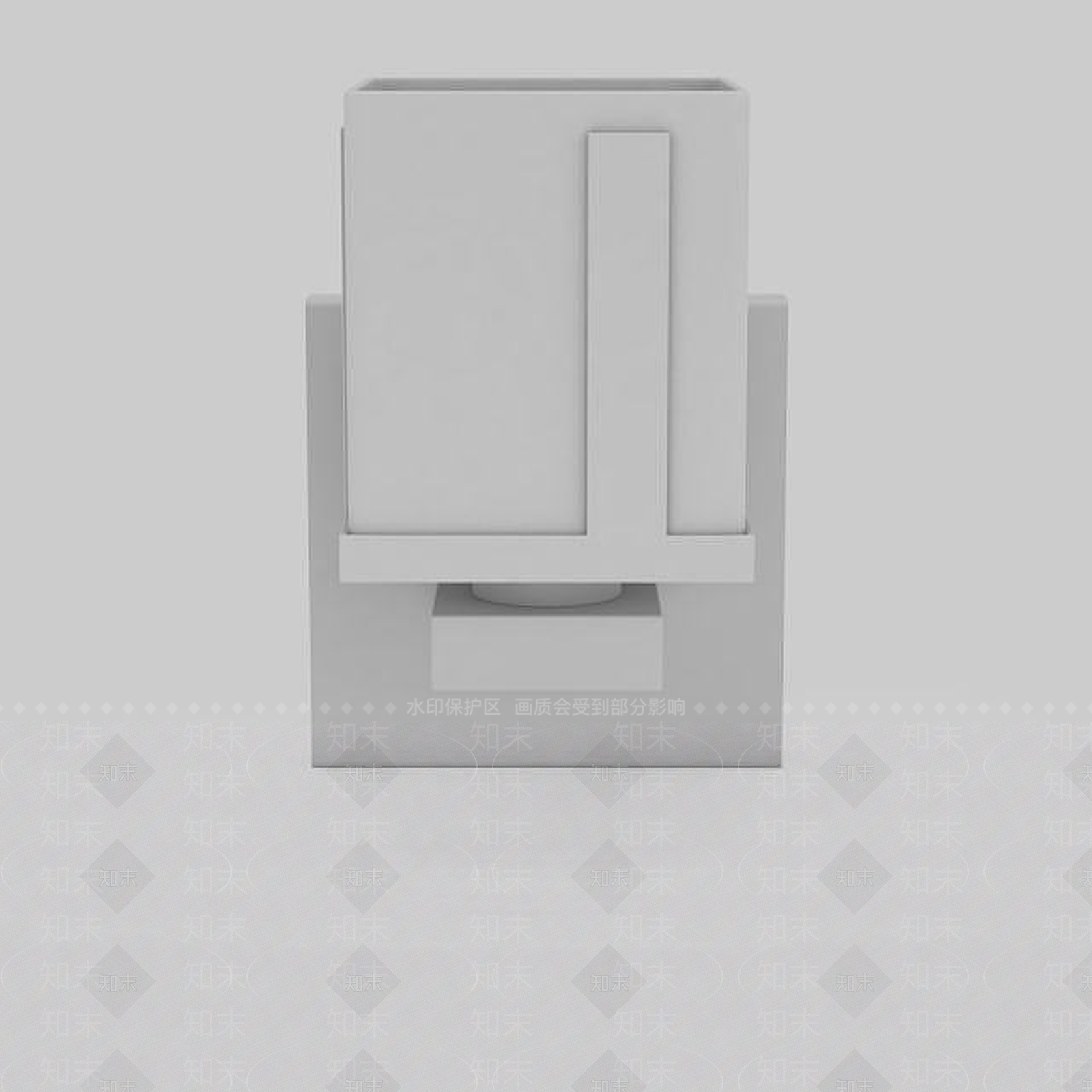 现代方形壁灯3D模型下载【ID:1196357307】