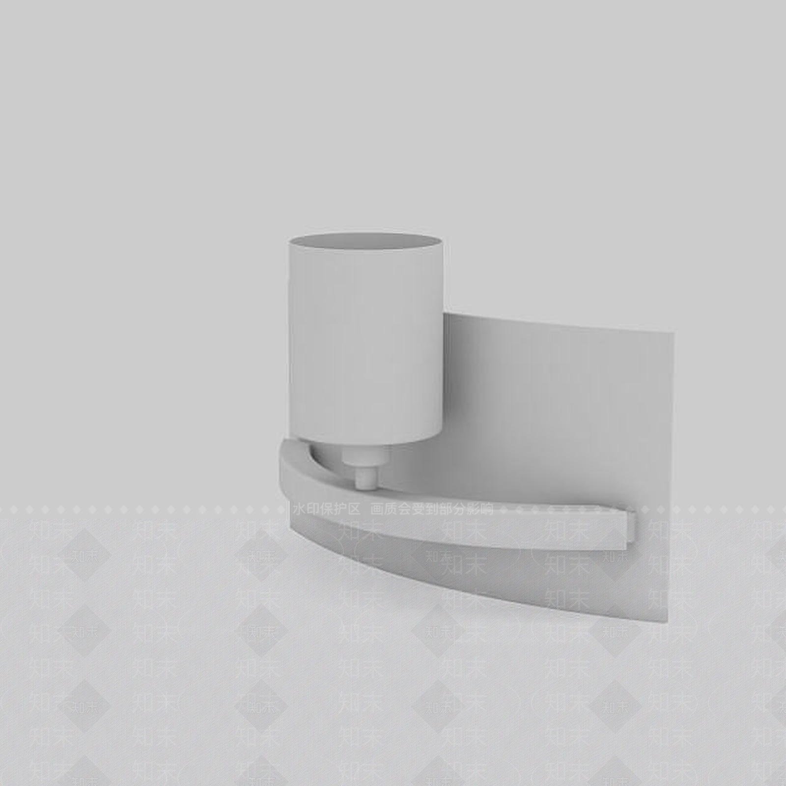现代圆柱形灯具3D模型下载【ID:1196357530】