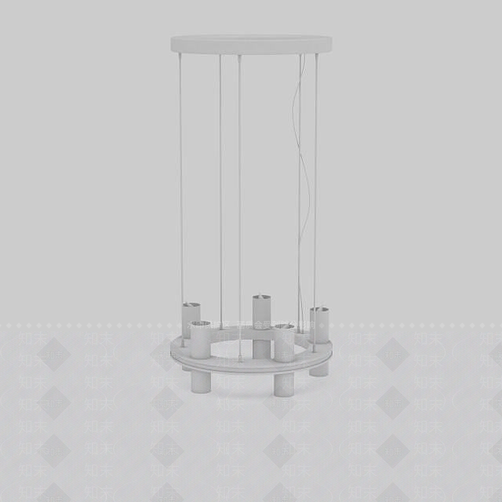 现代圆环吸顶灯3D模型下载【ID:1196357889】