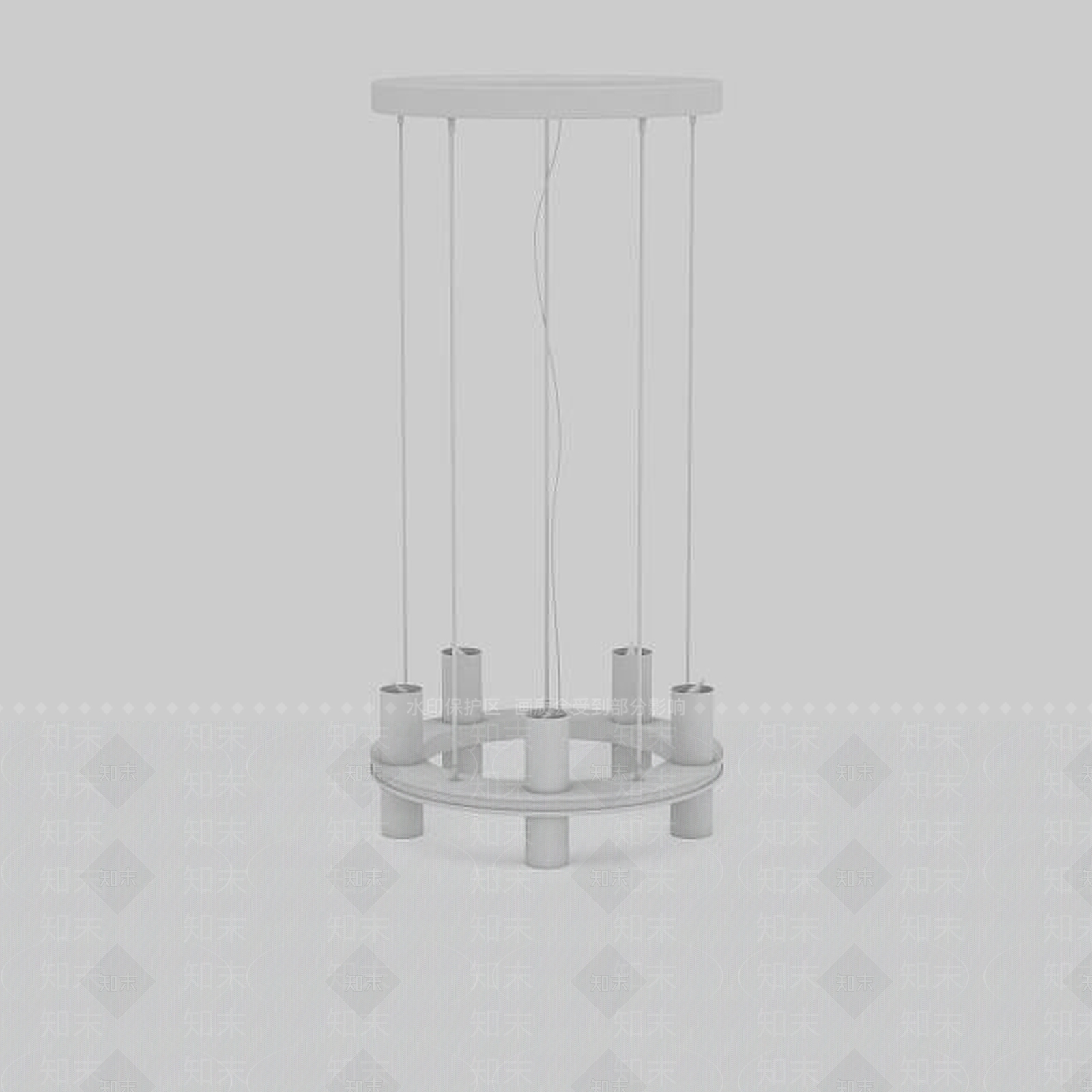 现代圆环吸顶灯3D模型下载【ID:1196357889】