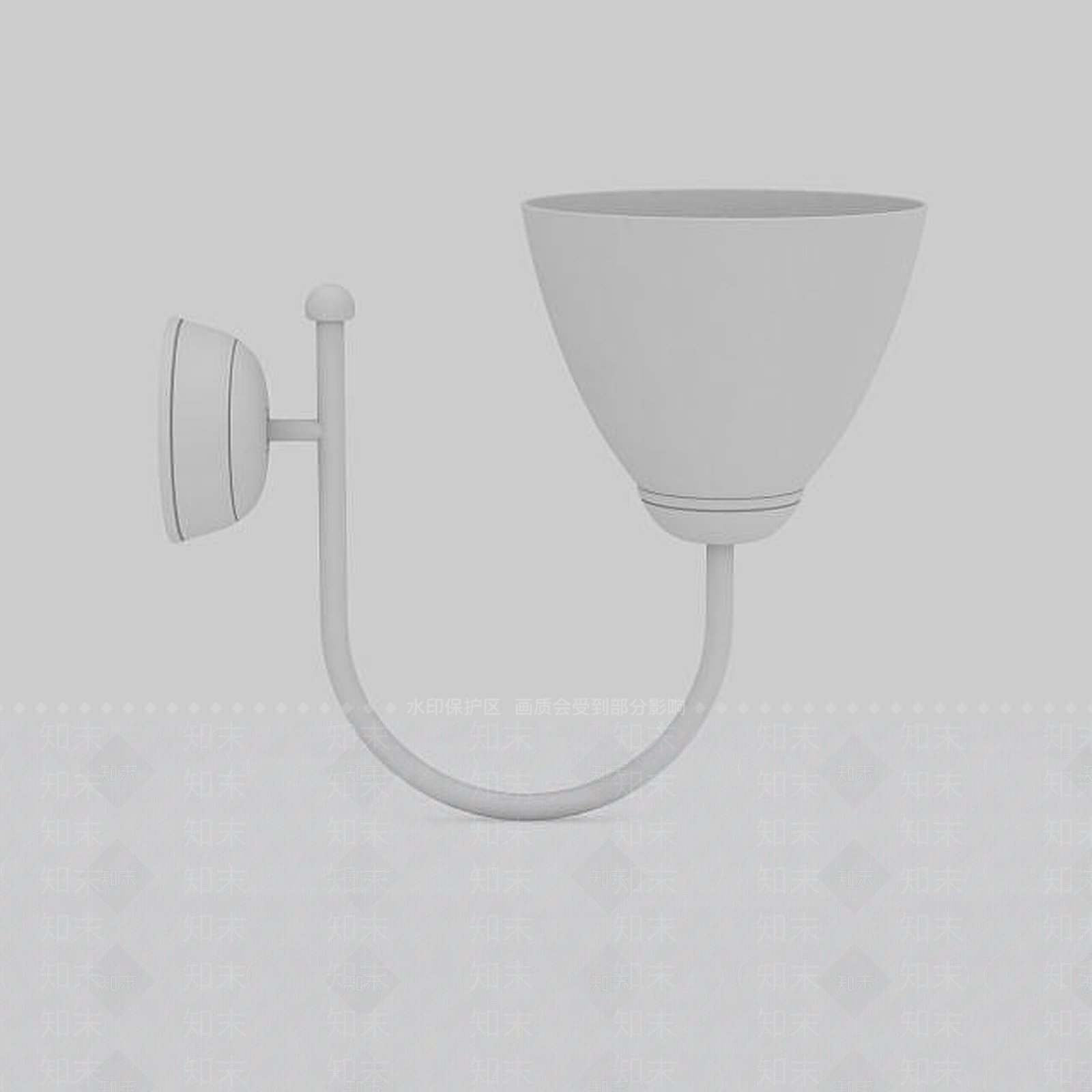 现代喇叭状壁灯3D模型下载【ID:1196358149】