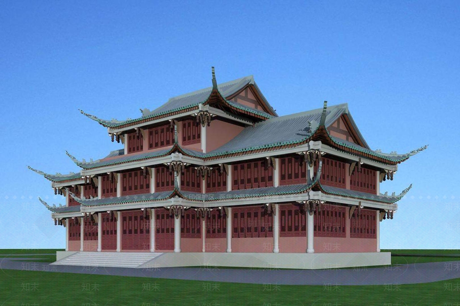 中式博古架3D模型下载【ID:1196358493】