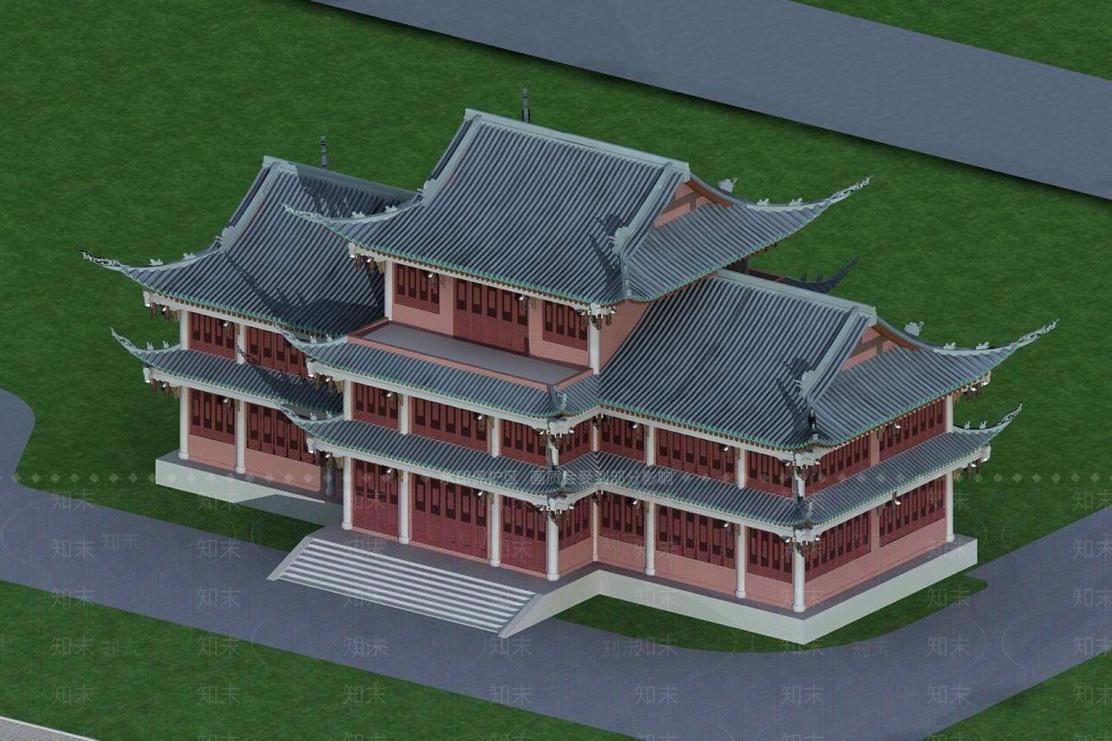 中式博古架3D模型下载【ID:1196358493】