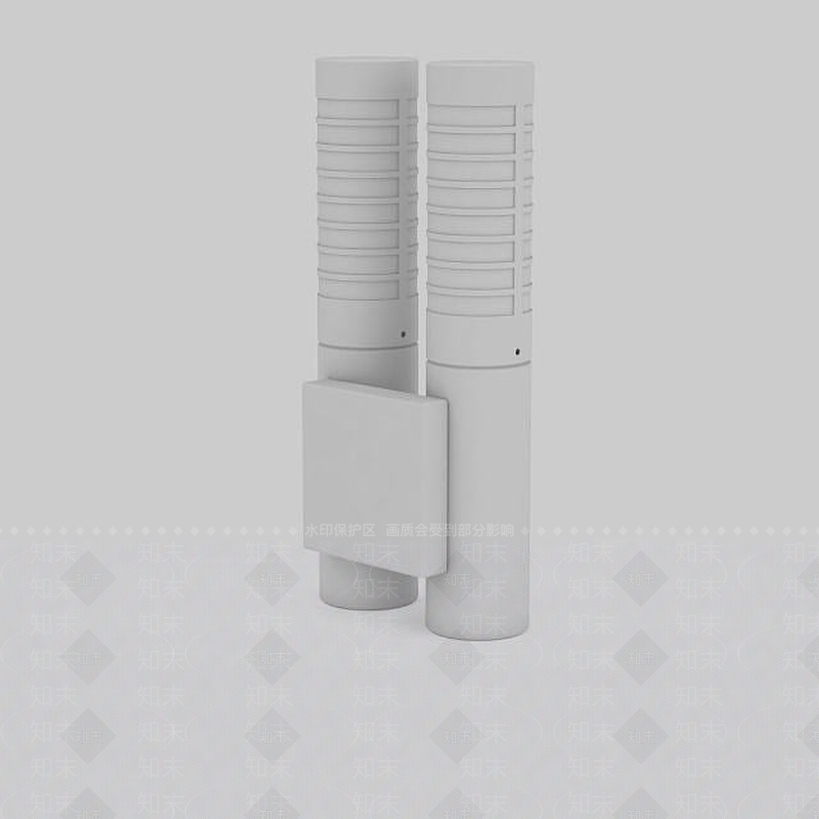 现代过道壁灯3D模型下载【ID:1196358707】