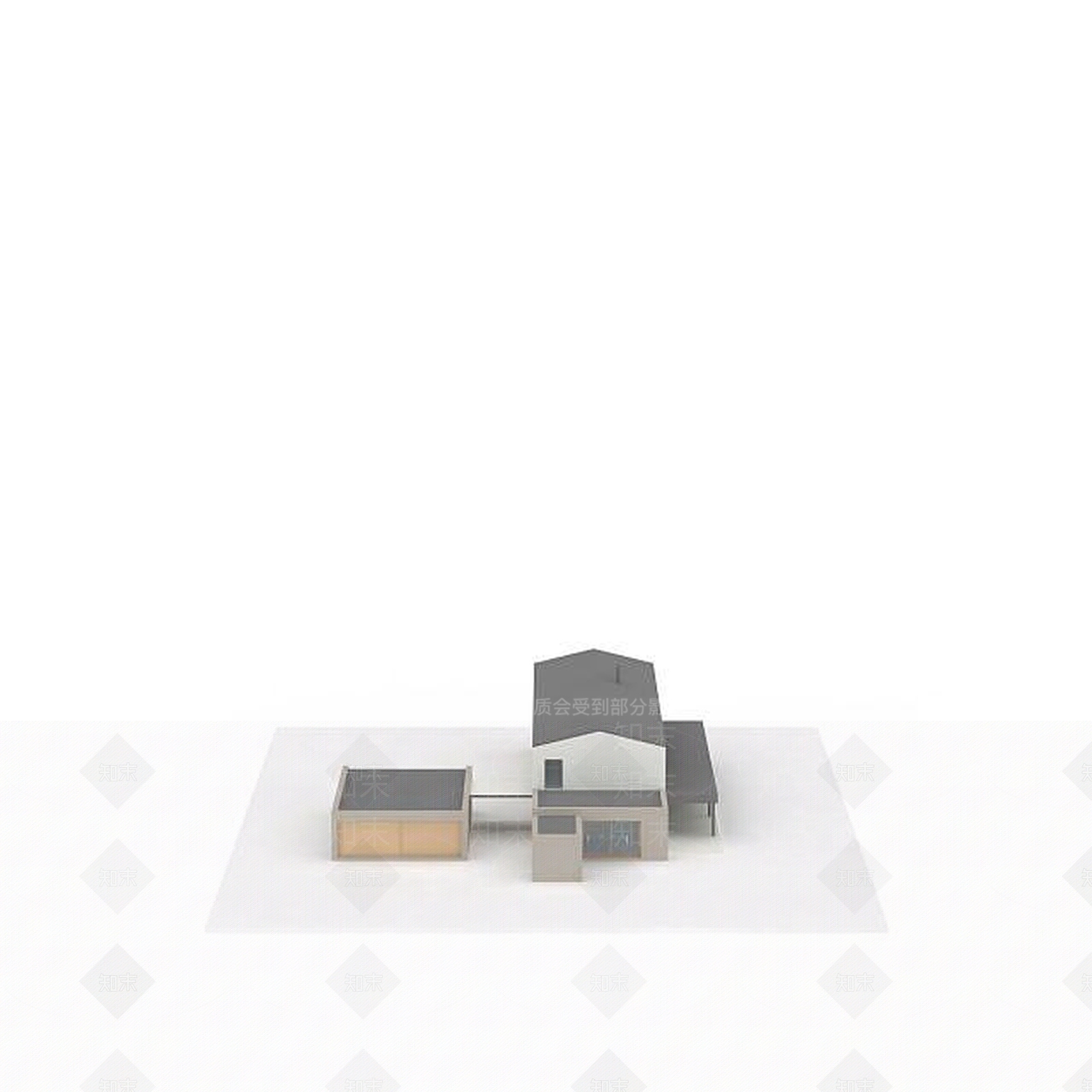 现代房屋组合3D模型下载【ID:1196359792】