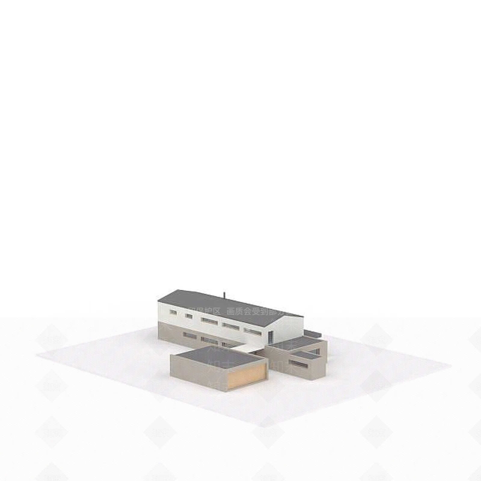 现代房屋组合3D模型下载【ID:1196359792】