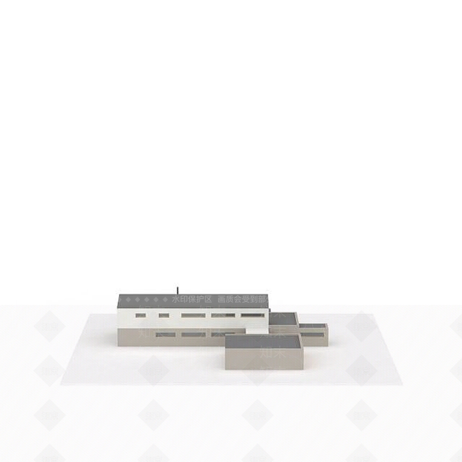 现代房屋组合3D模型下载【ID:1196359792】