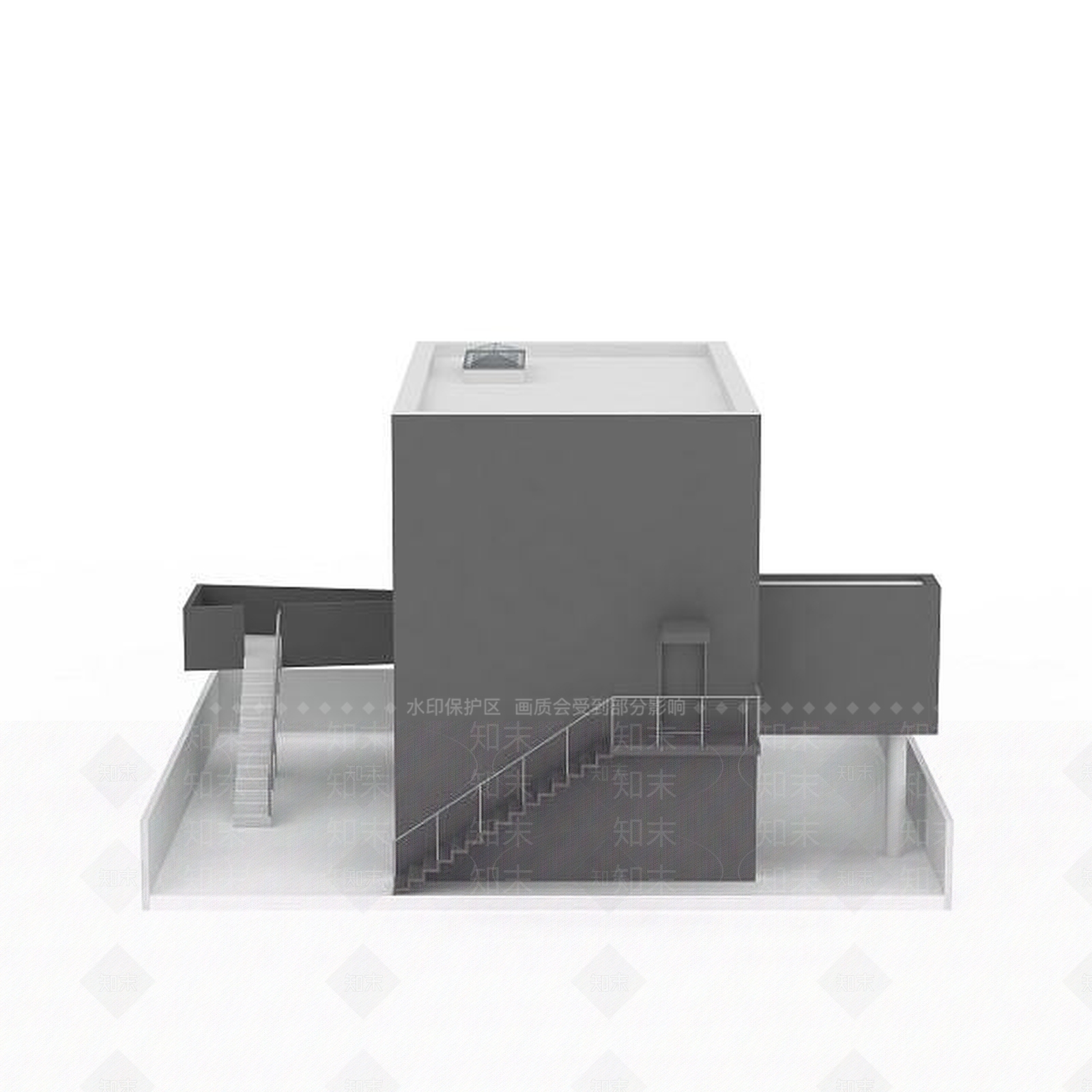 现代多层教学楼3D模型下载【ID:1196359973】