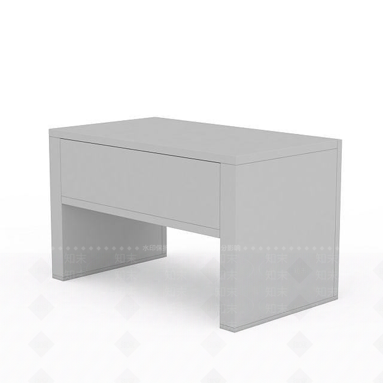 现代木质桌子3D模型下载【ID:1196360537】