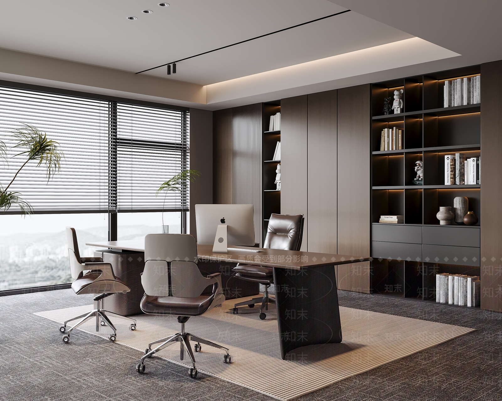 现代意式经理办公室SU模型下载【ID:1196360929】